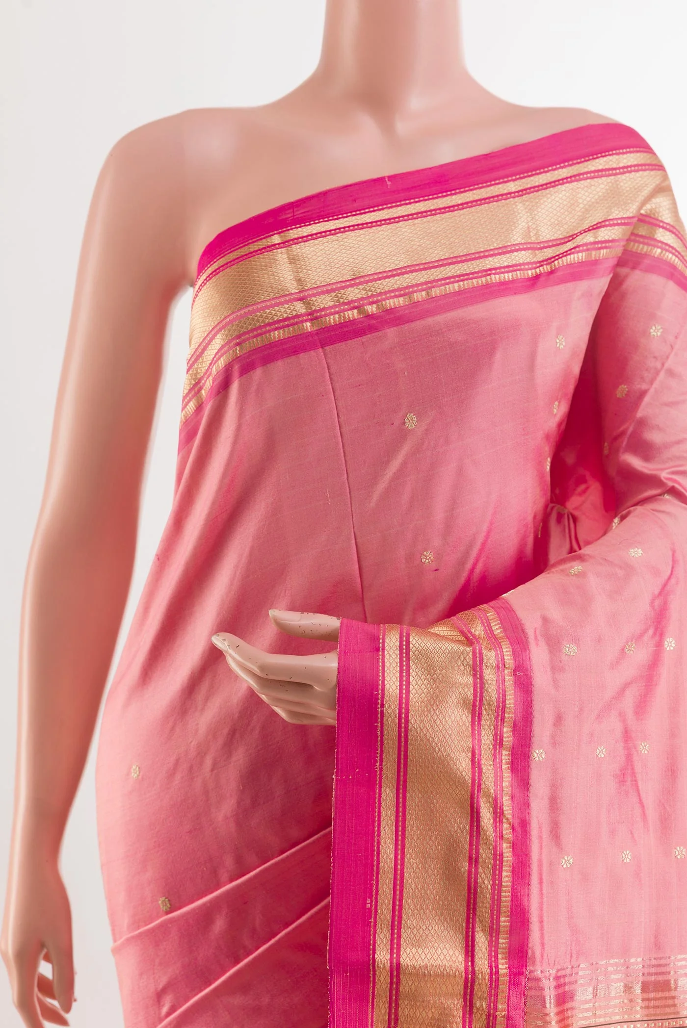 Pink Paithani Silk Saree - Image 2