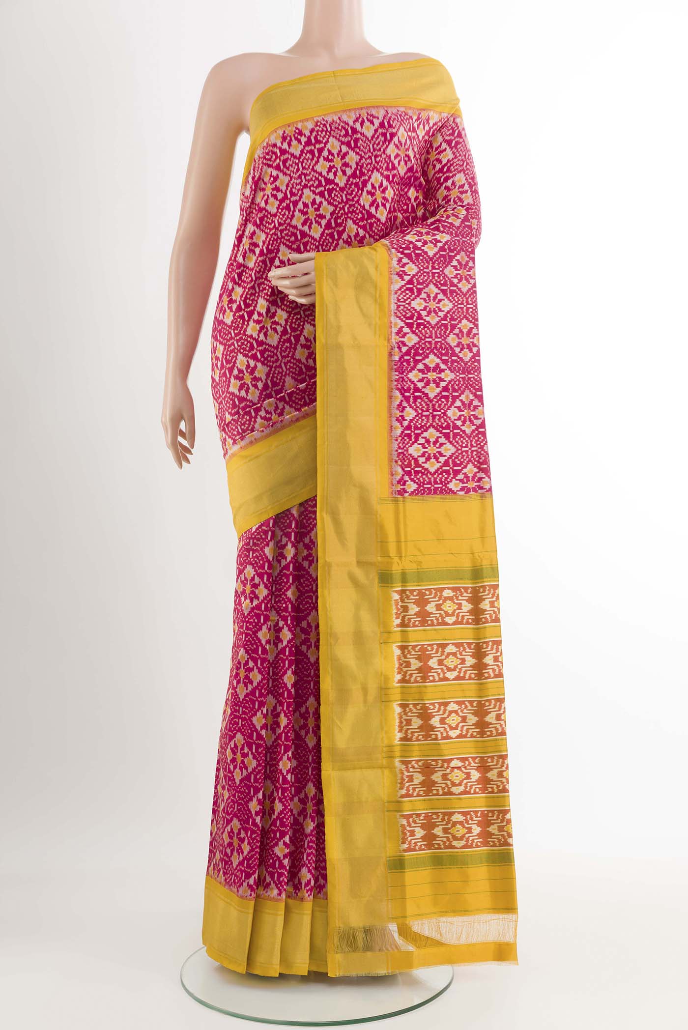 Pink Pochampally Saree