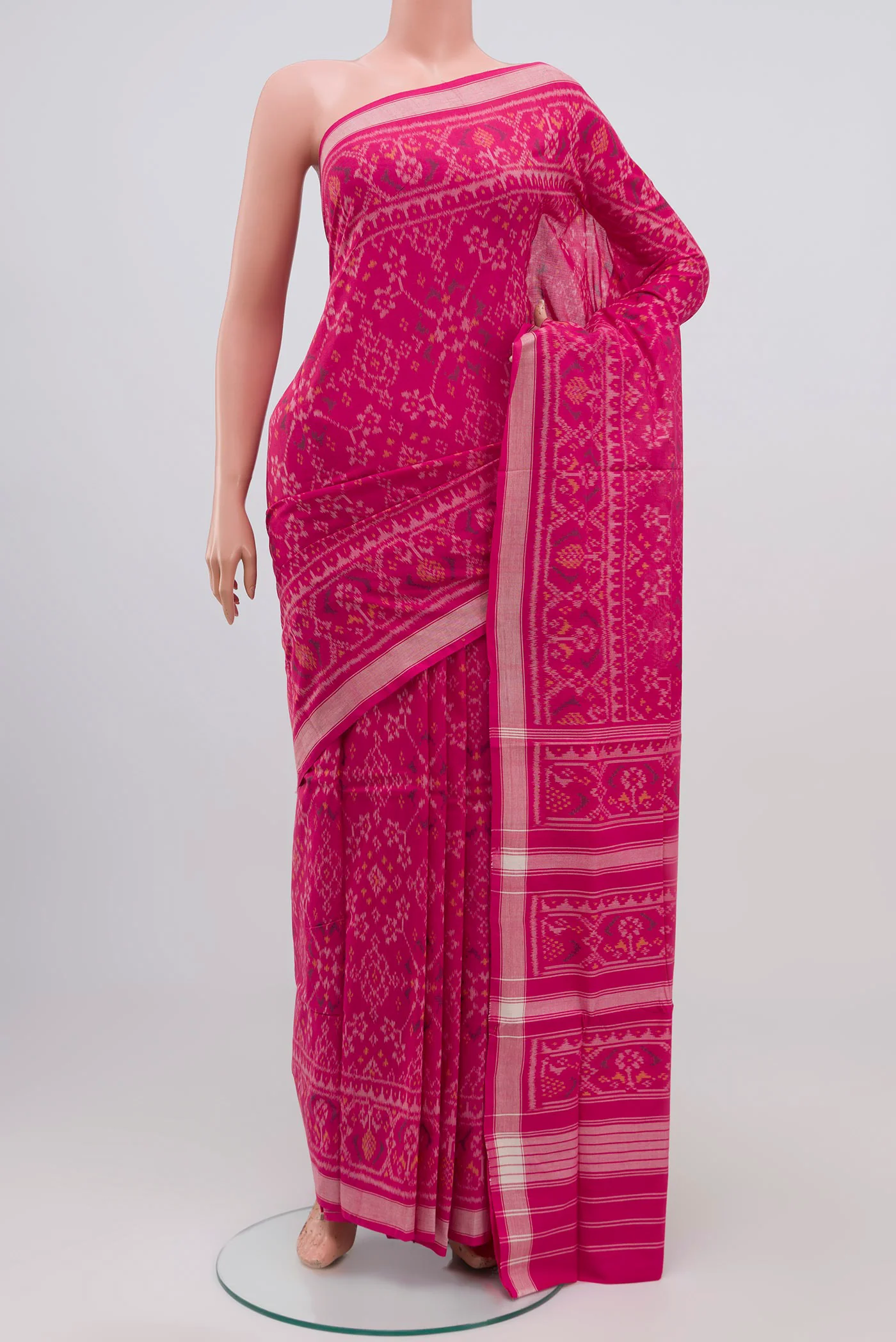 Pink Pochampally Cotton Saree