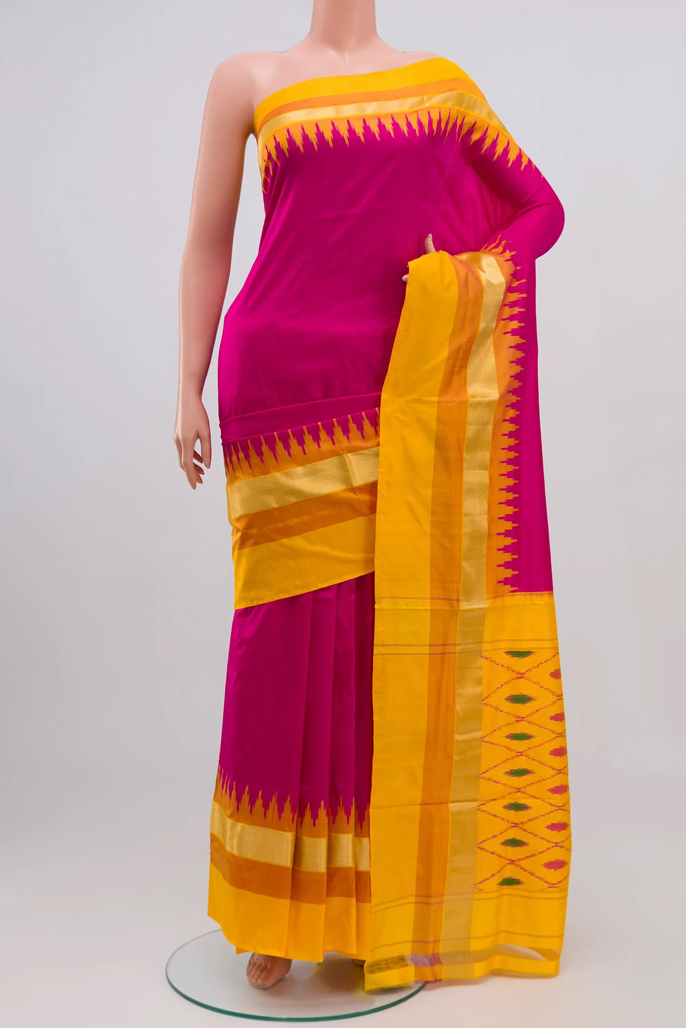 Pink Pochampally Silk Saree