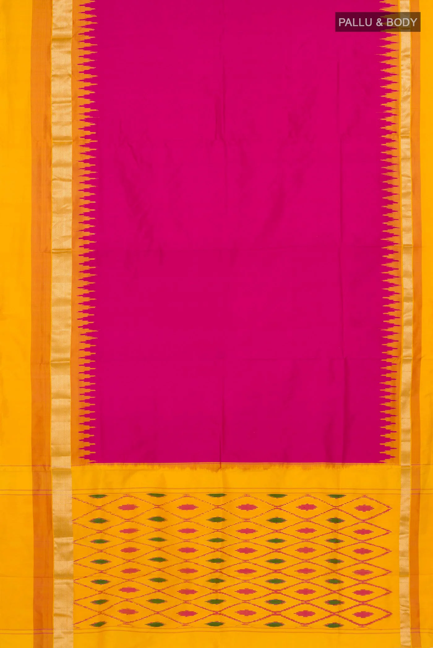 Pink Pochampally Silk Saree - Image 5