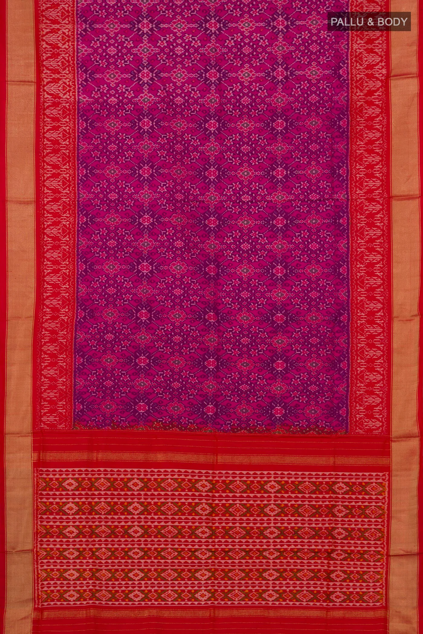 Pink Pochampally Silk Saree - Image 5