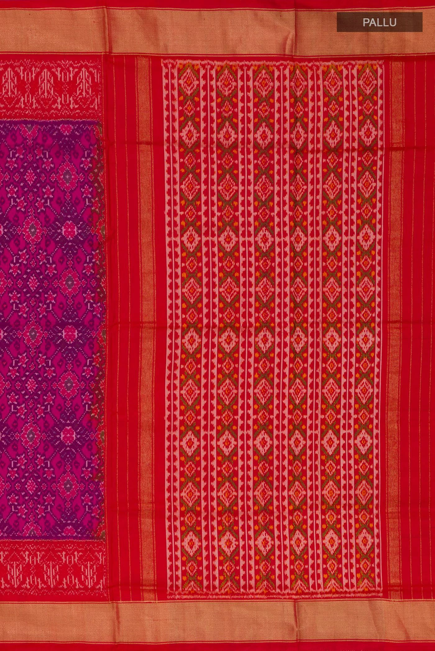 Pink Pochampally Silk Saree - Image 6
