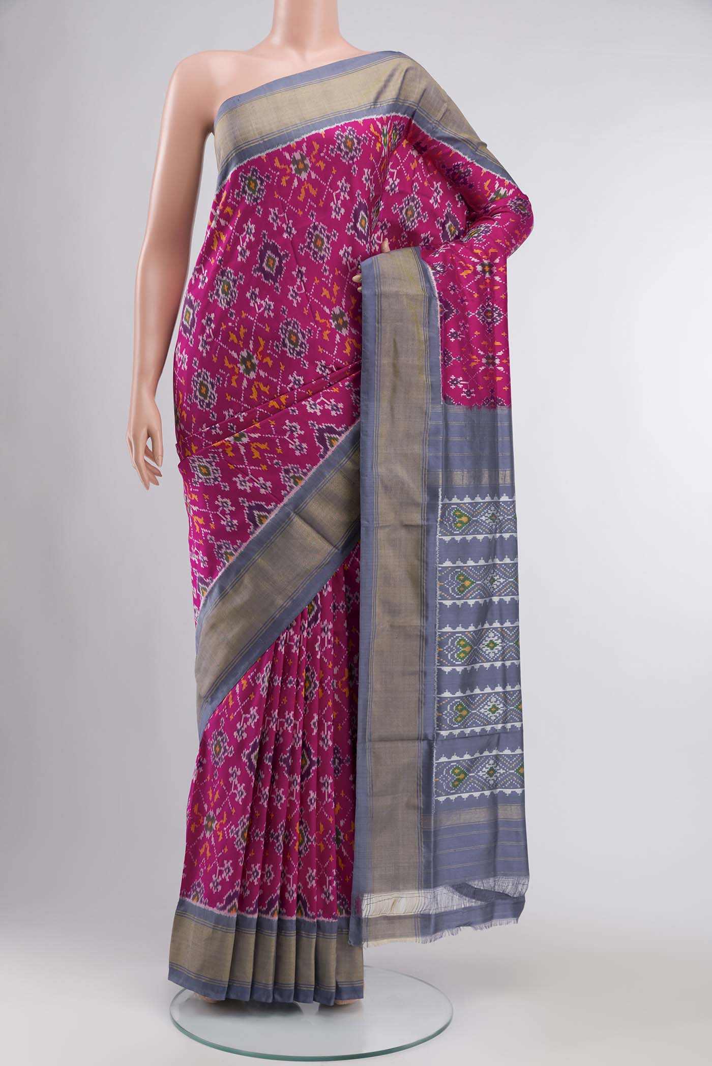 Pink Pochampally Silk Saree
