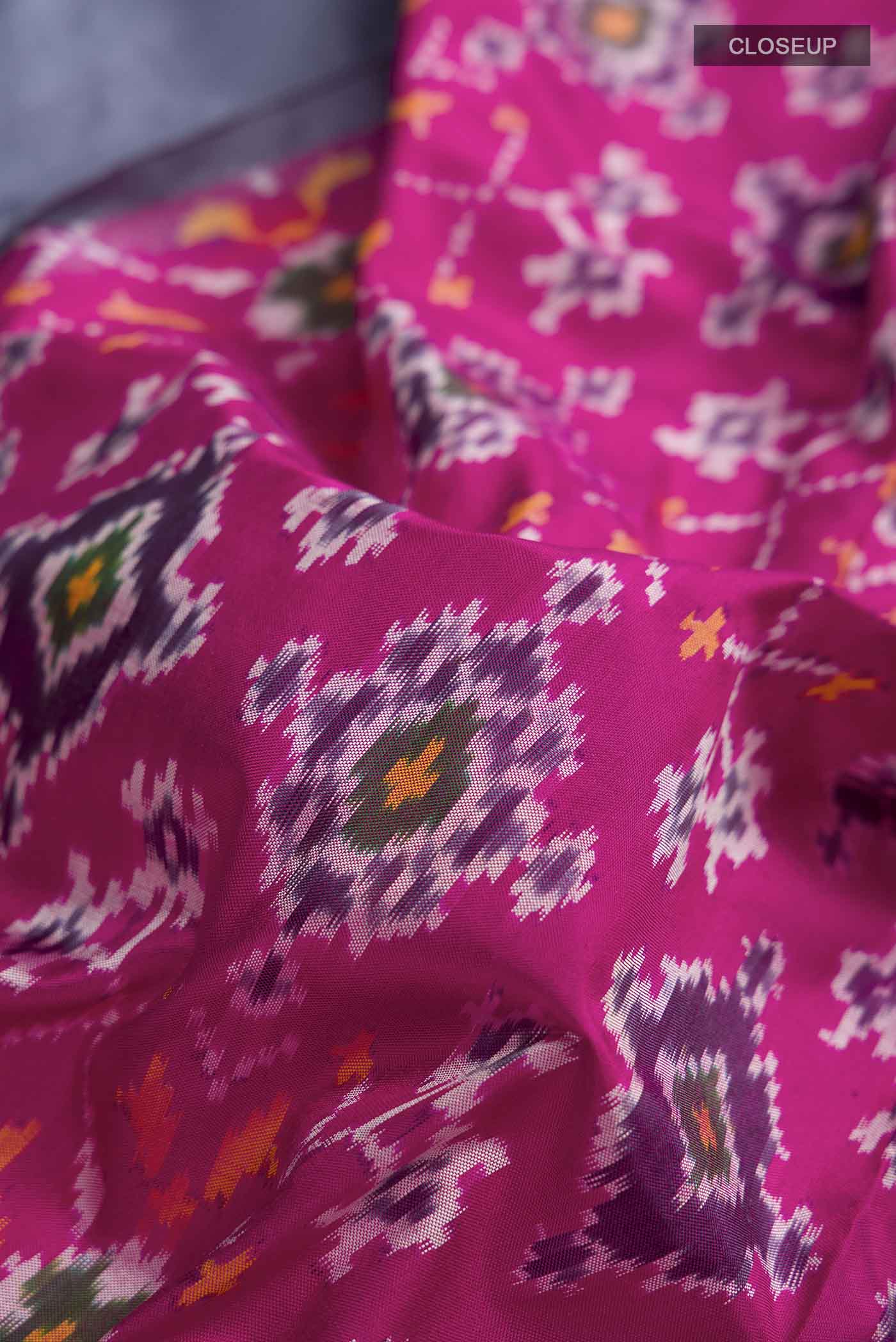 Pink Pochampally Silk Saree - Image 2