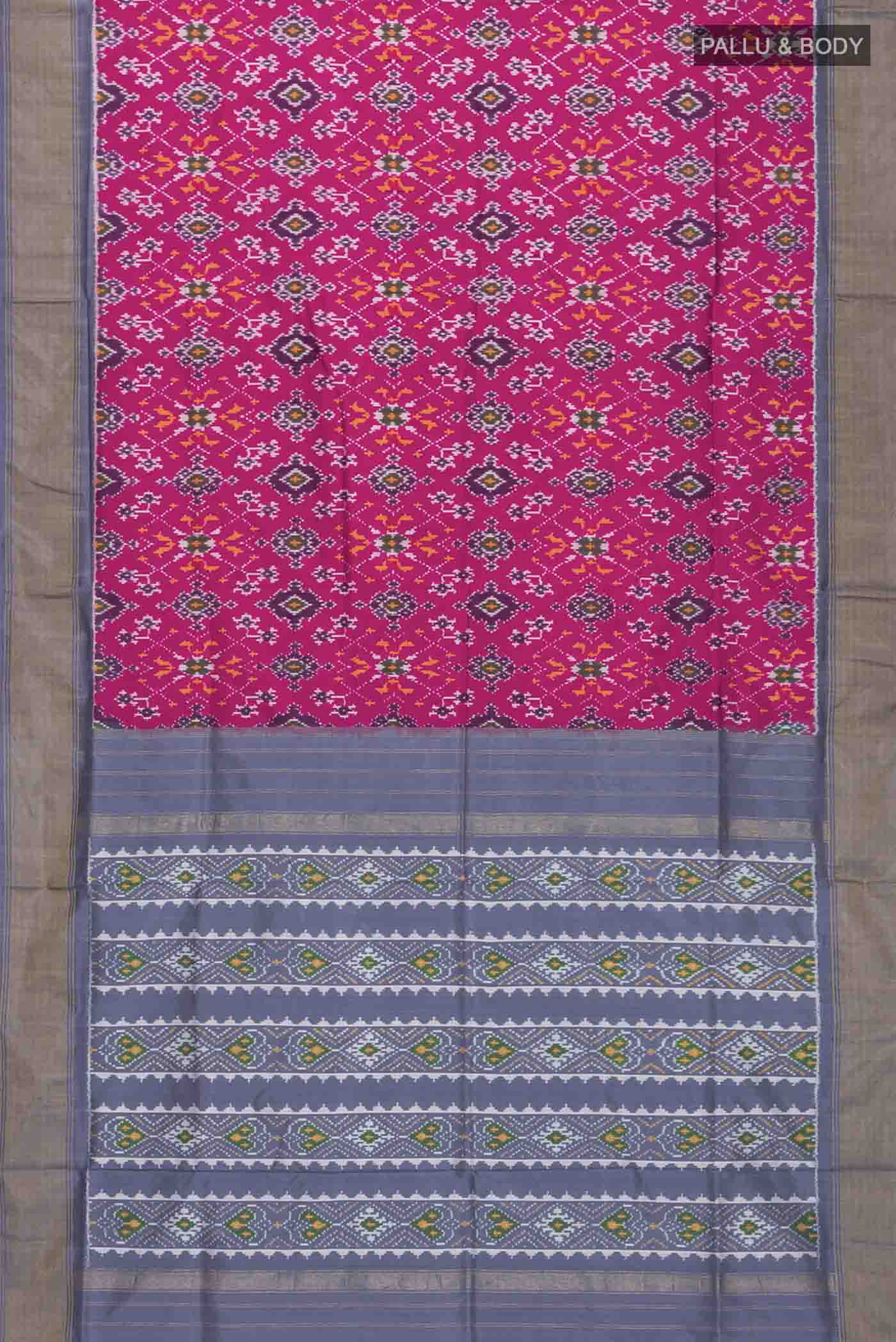Pink Pochampally Silk Saree - Image 6