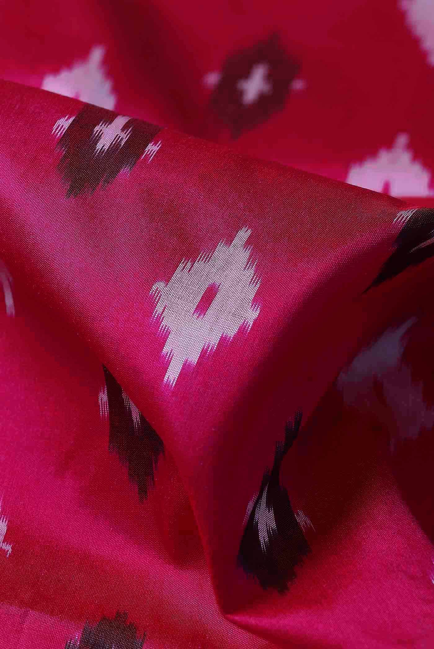 Pink Pochampally Silk Saree - Image 3