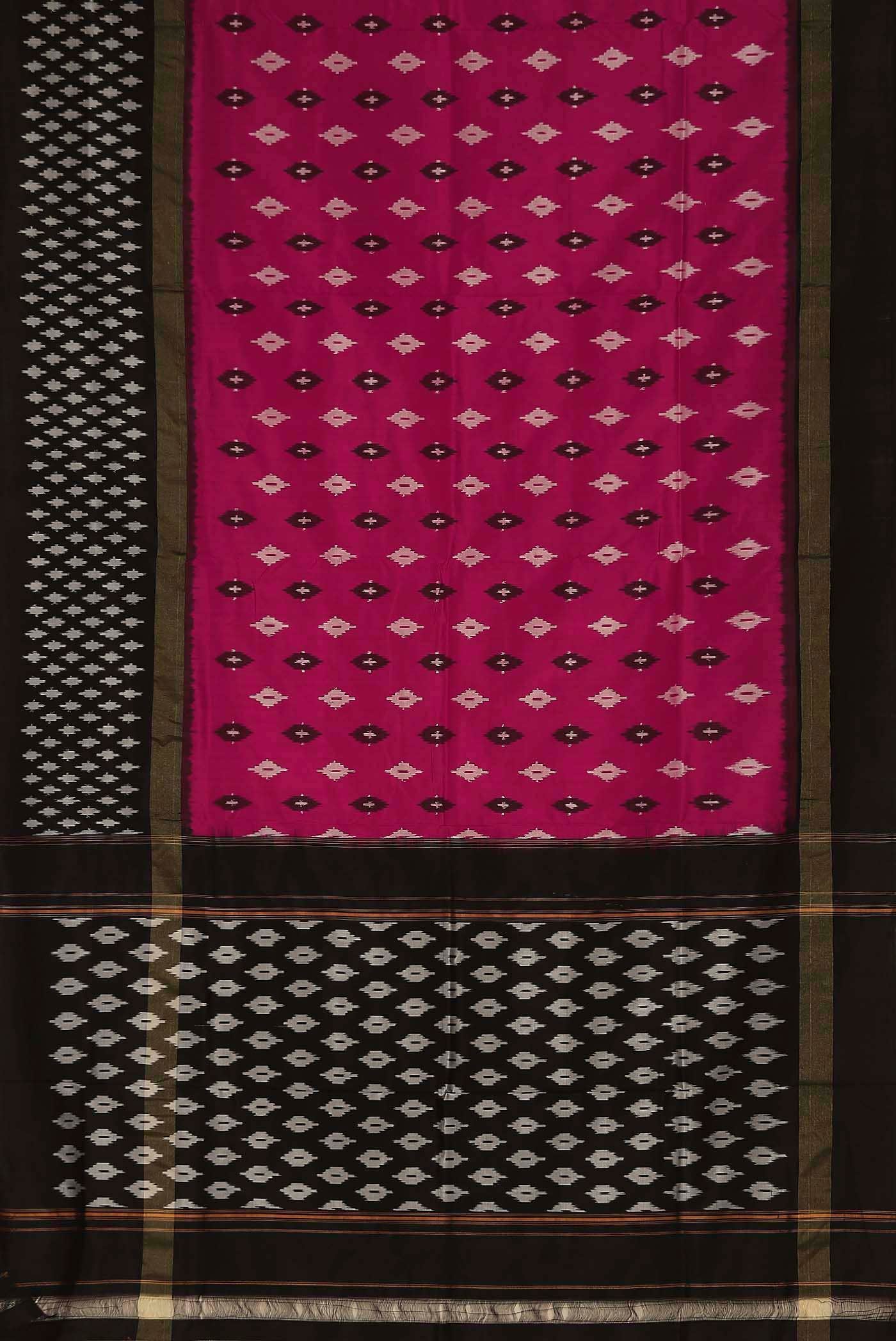 Pink Pochampally Silk Saree - Image 4