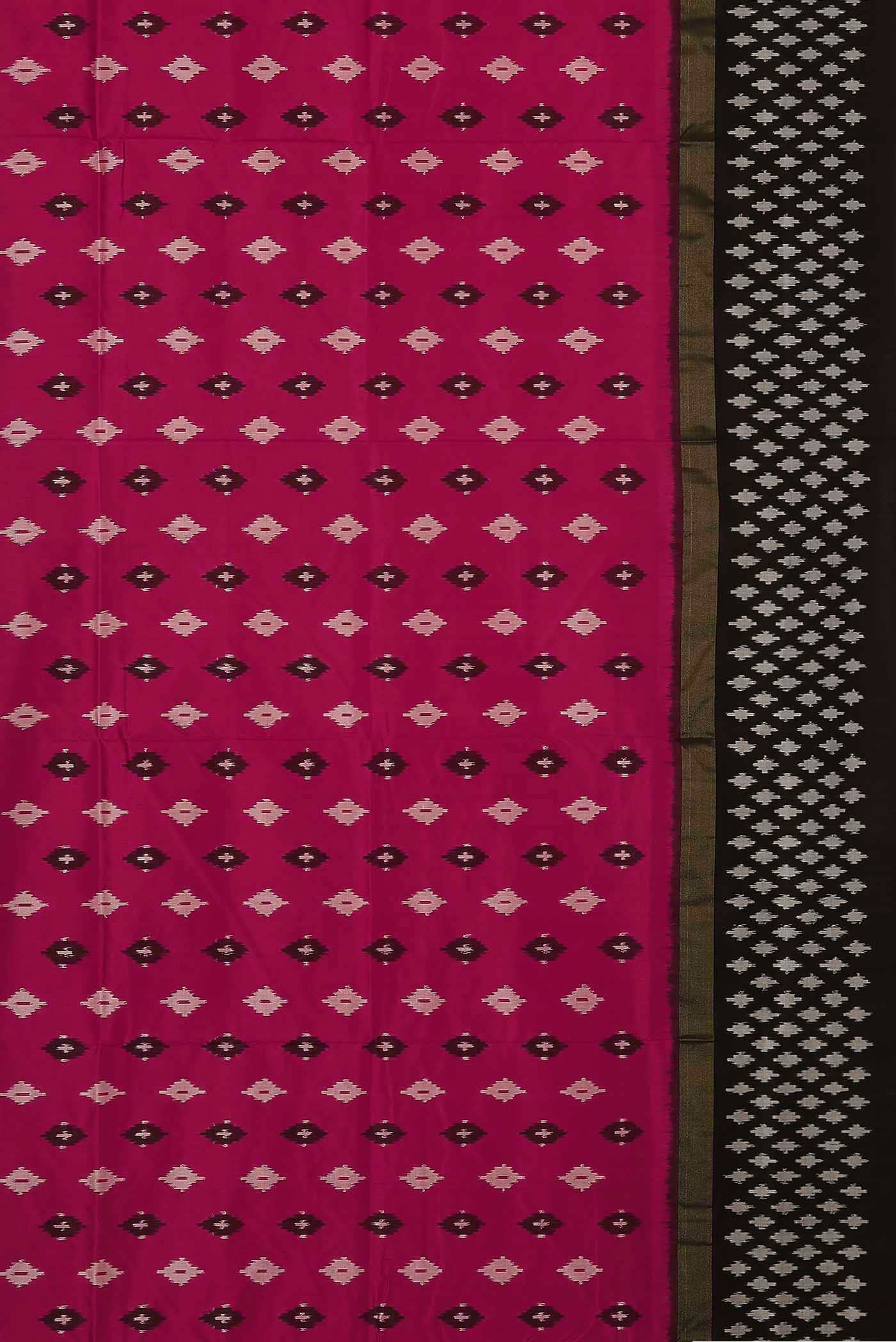 Pink Pochampally Silk Saree - Image 6