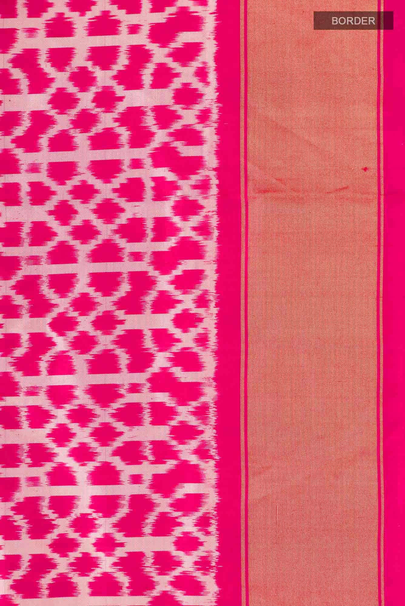 Pink Pochampally Silk Saree - Image 5