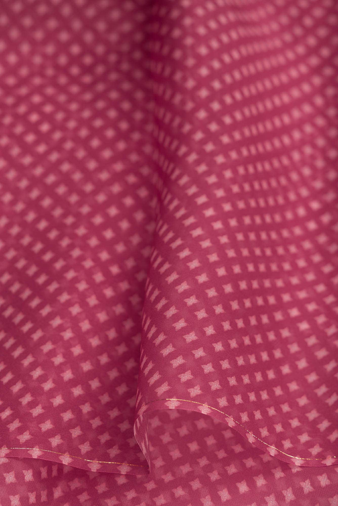 Leher Pink floral design saree from Chintz Collection, Designed by Nalli - Image 8