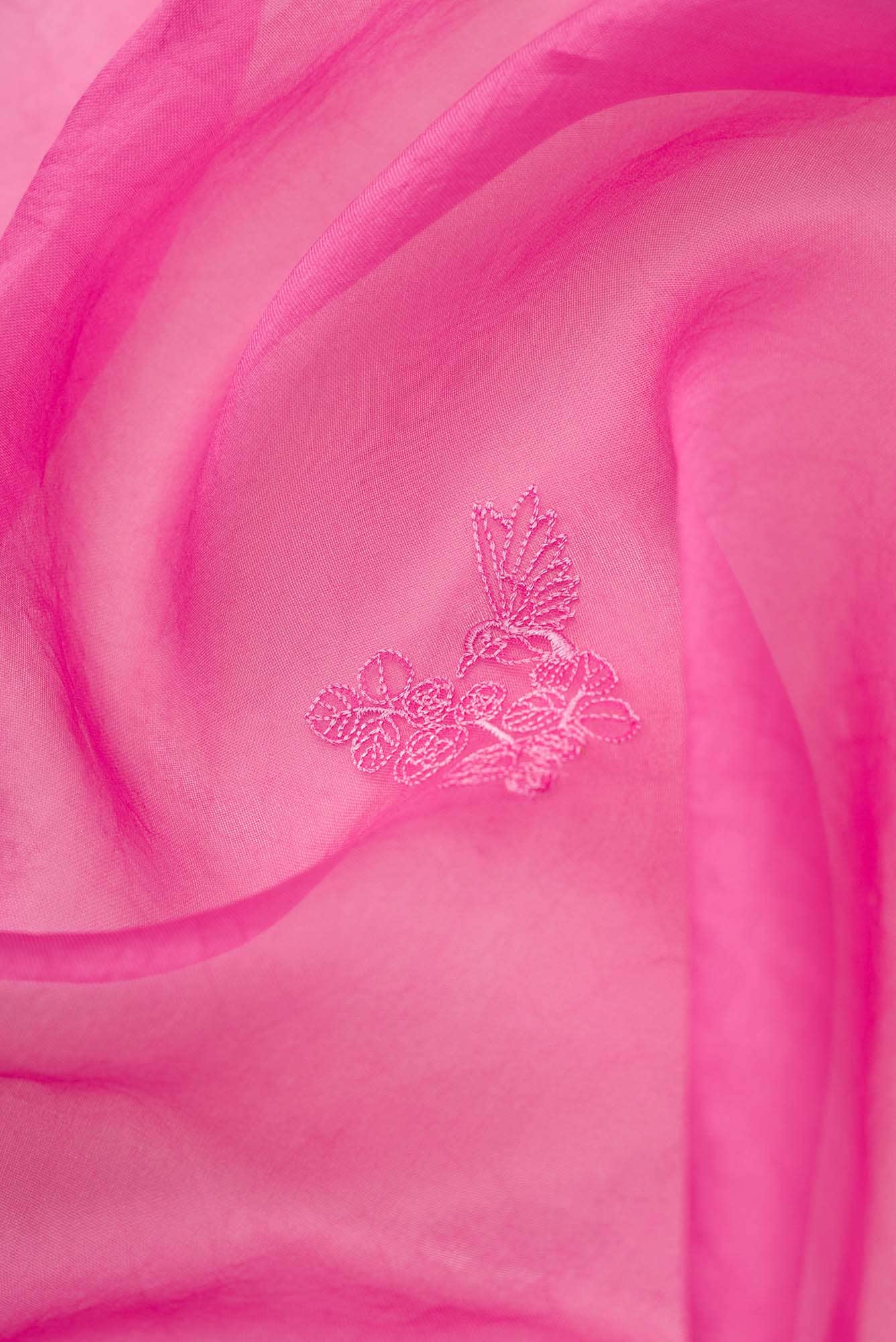 Day dreams Pink  floral design saree from Embroidered Romance Collection by Nalli - Image 7