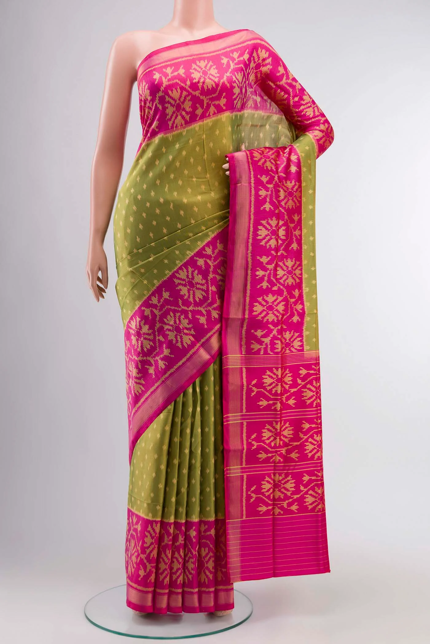 Green Rajkot Patola Silk Saree