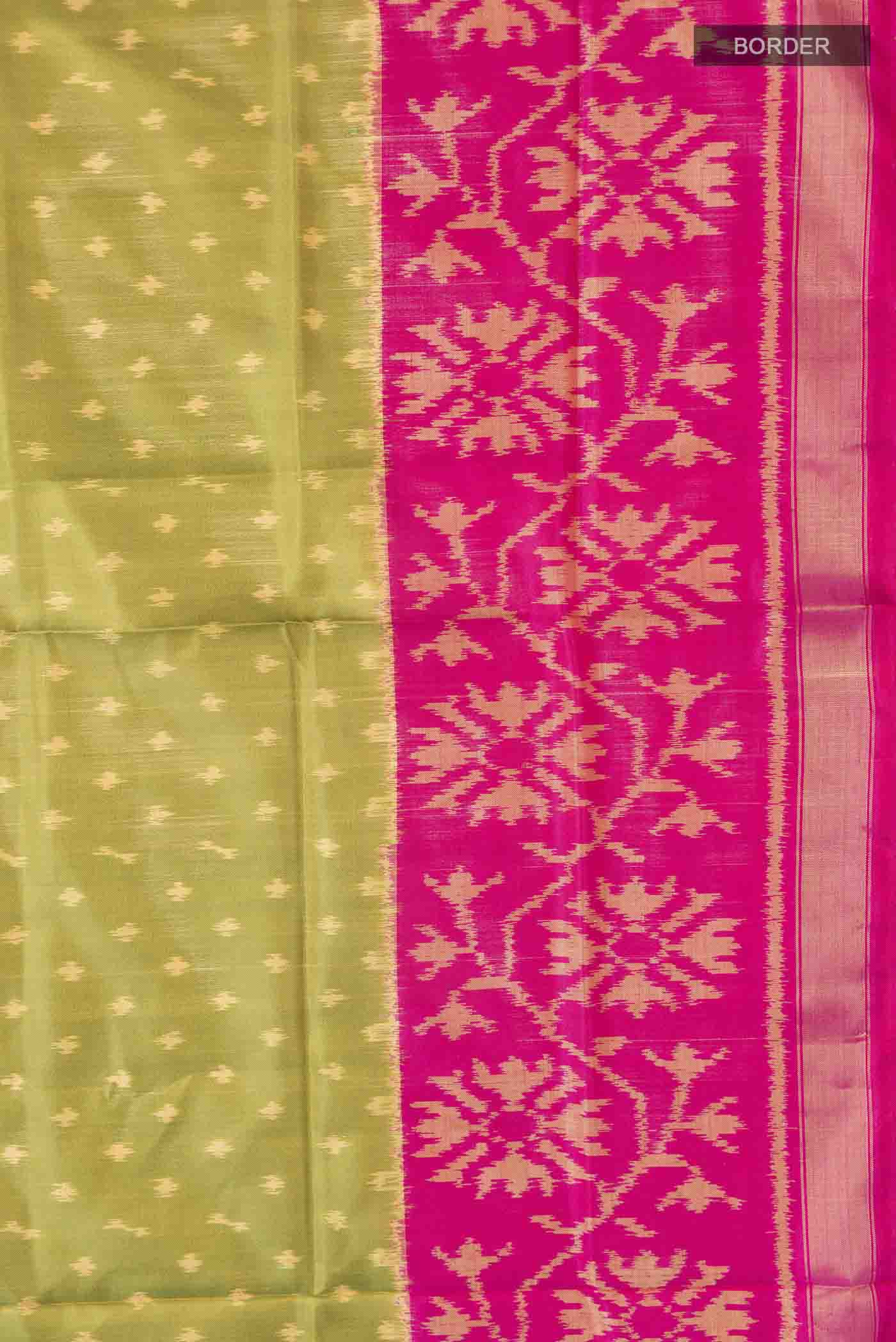 Green Rajkot Patola Silk Saree - Image 3