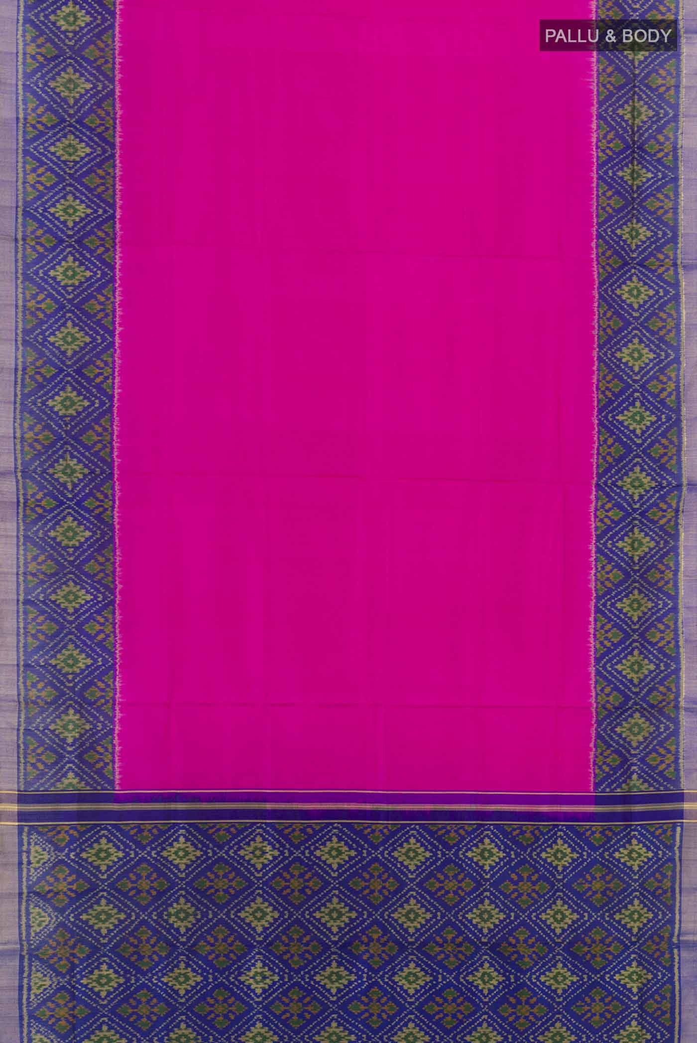 Pink Rajkot Patola Silk Saree - Image 4