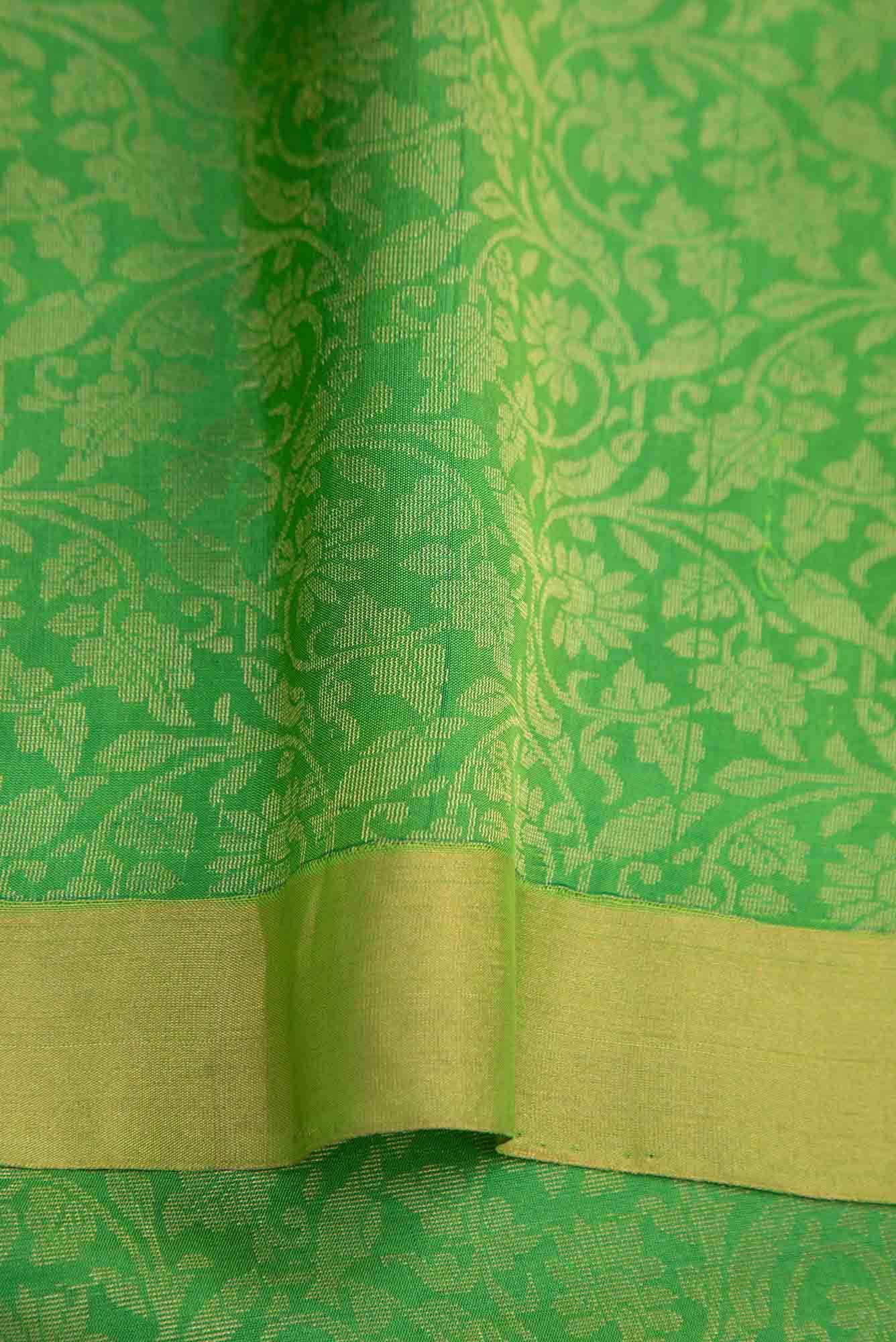 Pink Raw Silk Saree - Image 4