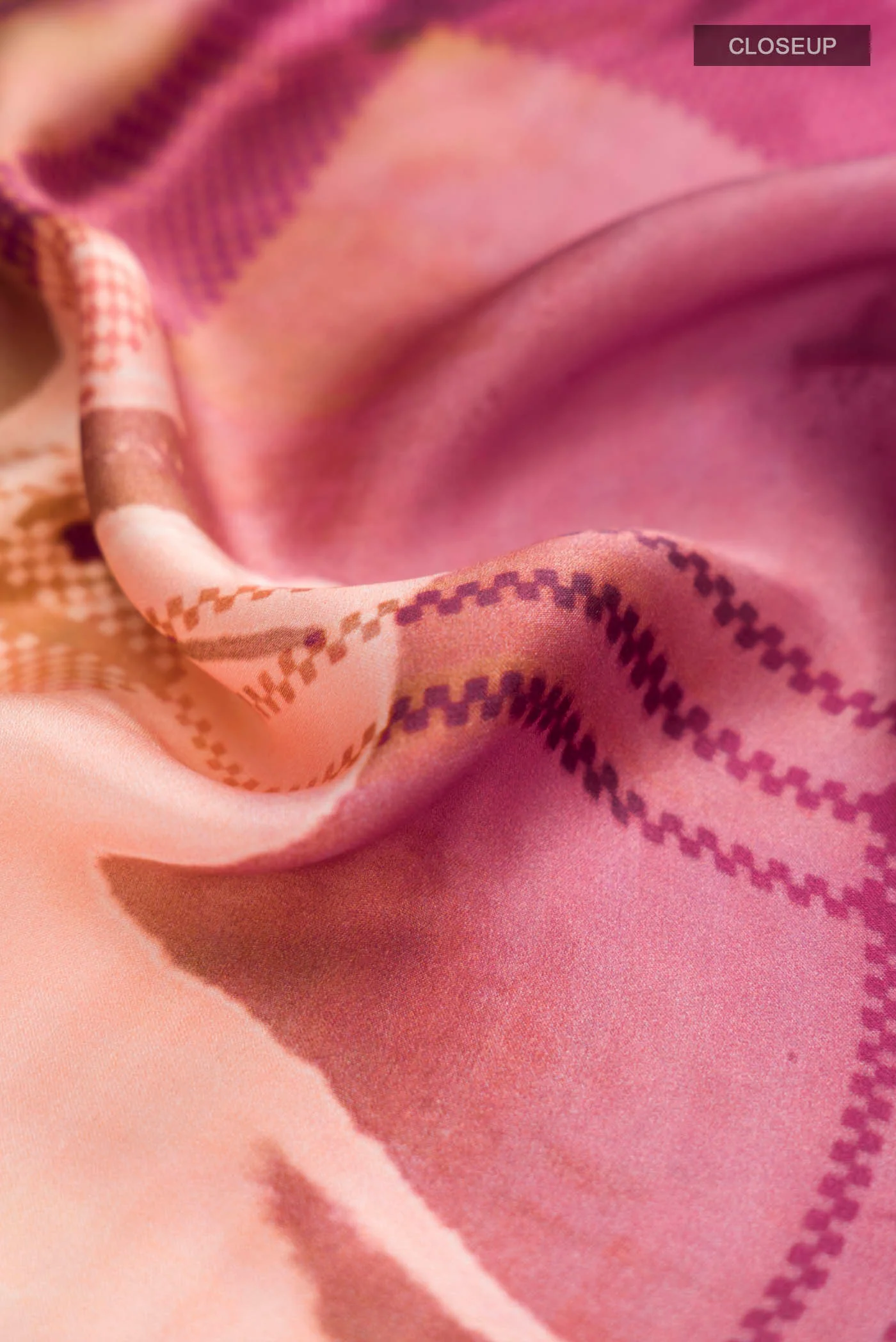 Pink Satin Silk Saree - Image 2