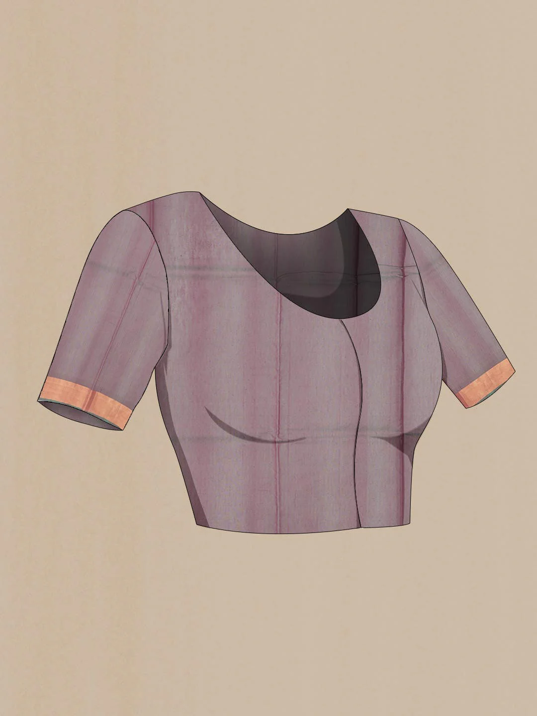 Pink Silk Cotton Saree - Image 3