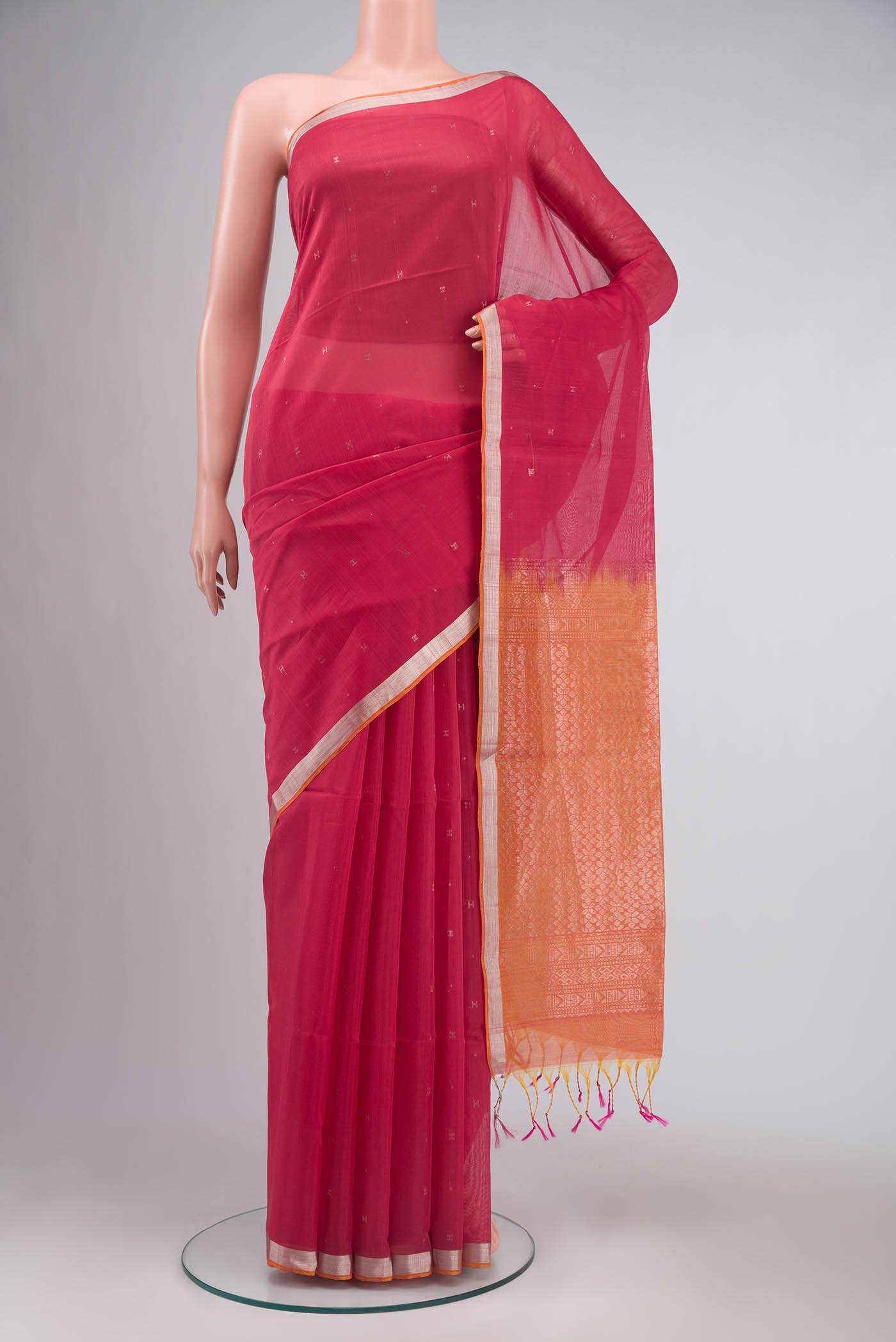 Pink Silk Cotton Saree