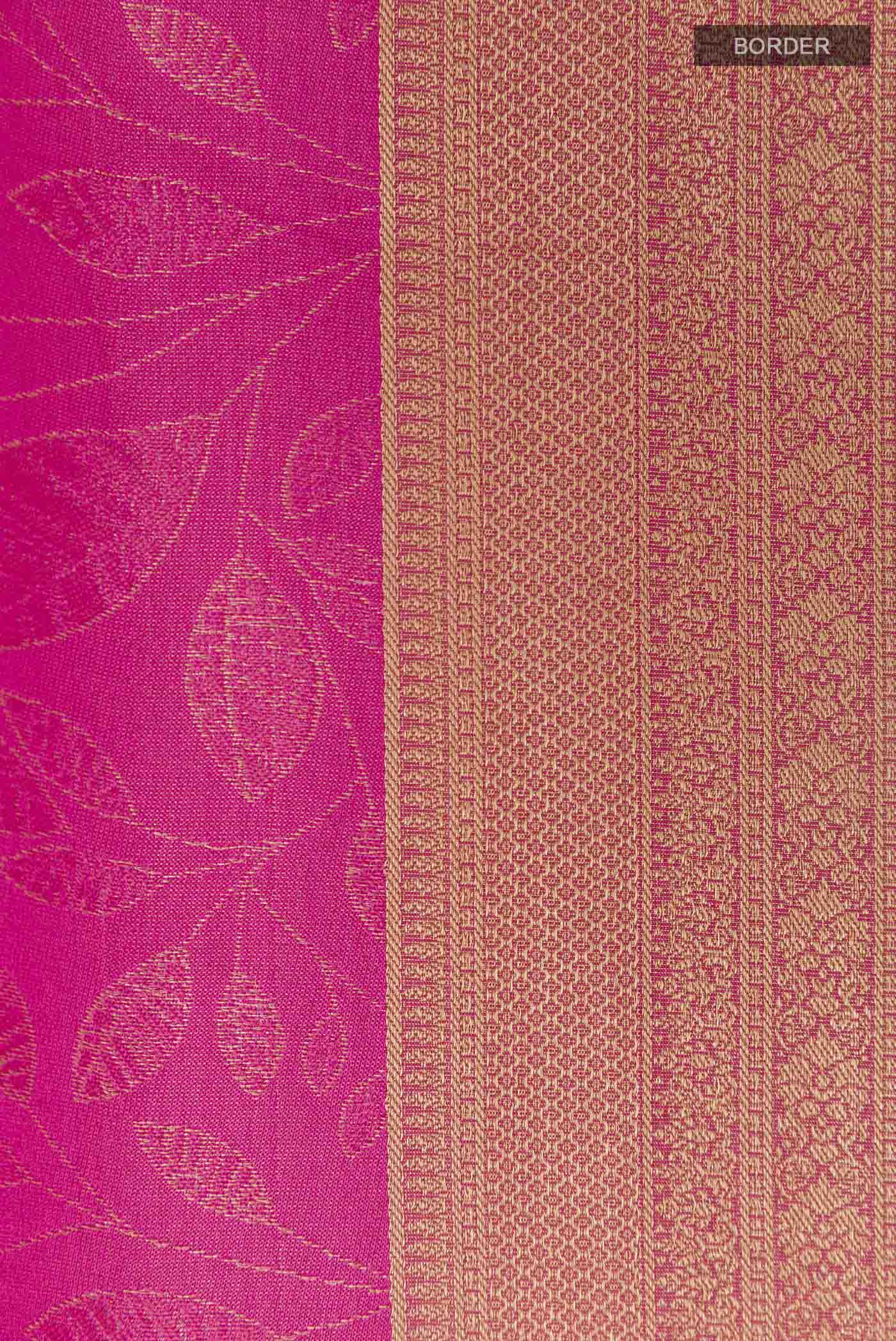 Pink Soft Silk Saree - Image 3