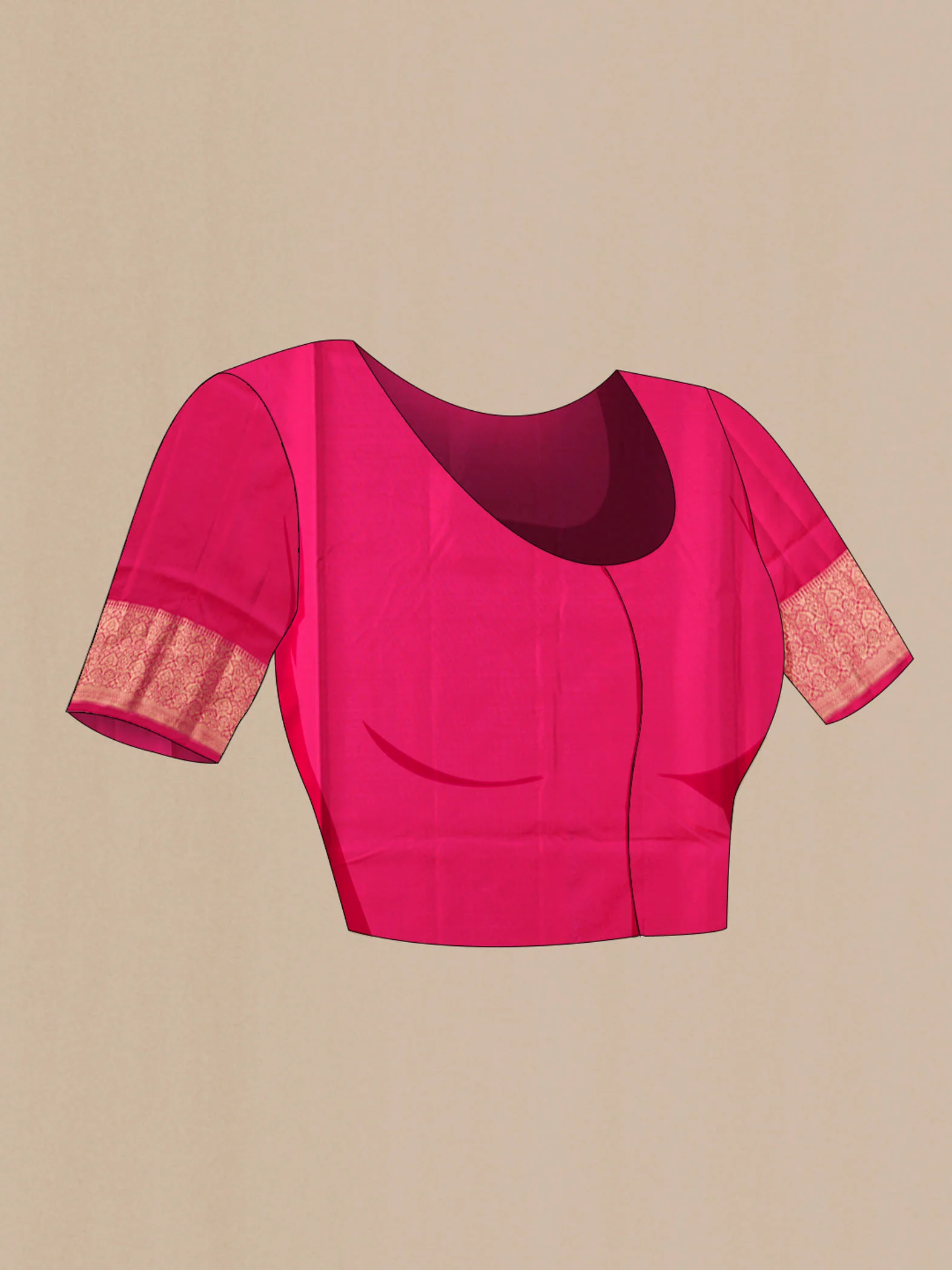 Pink Soft Silk Saree - Image 4