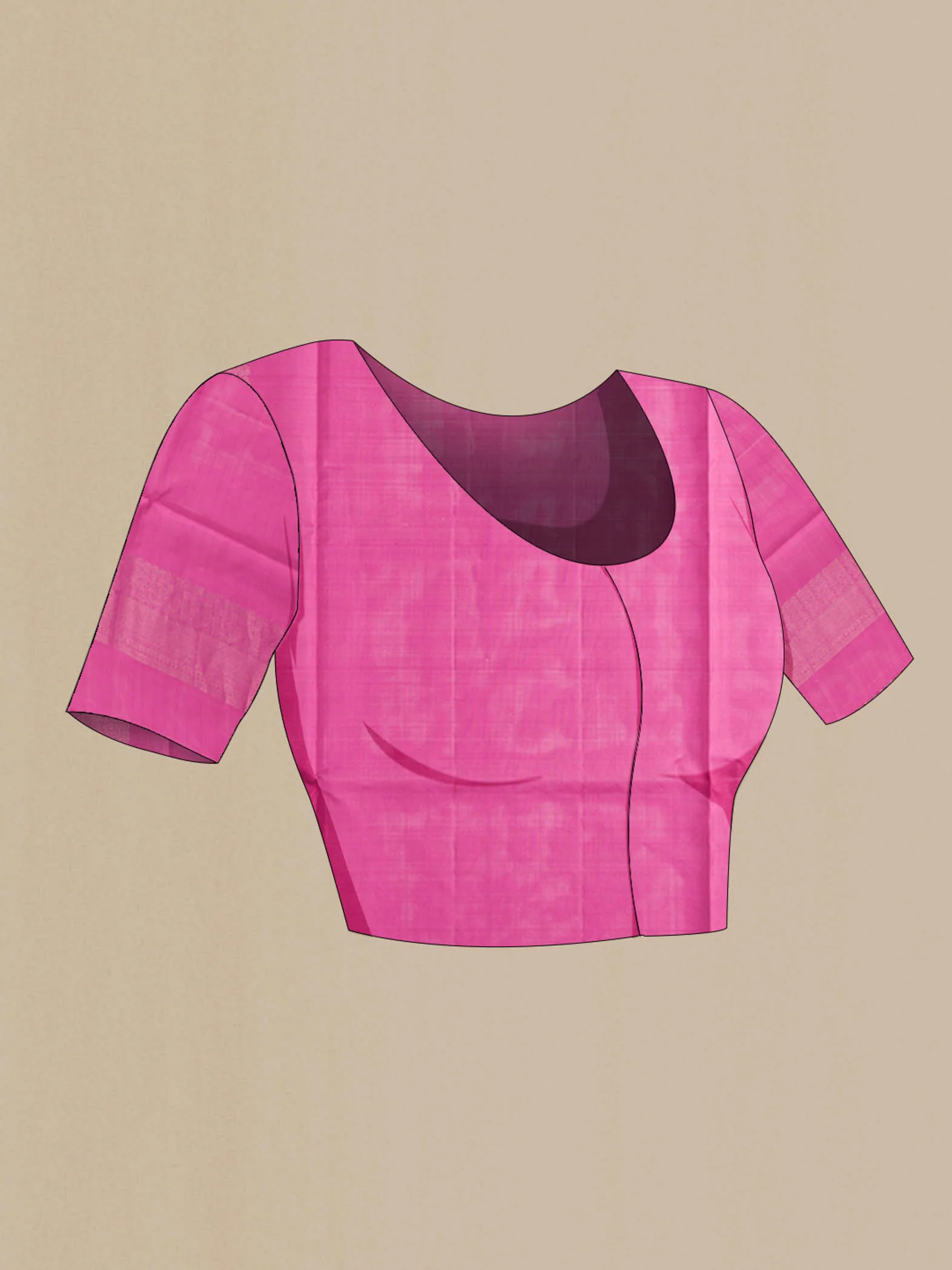 Pink Soft Silk Saree - Image 4