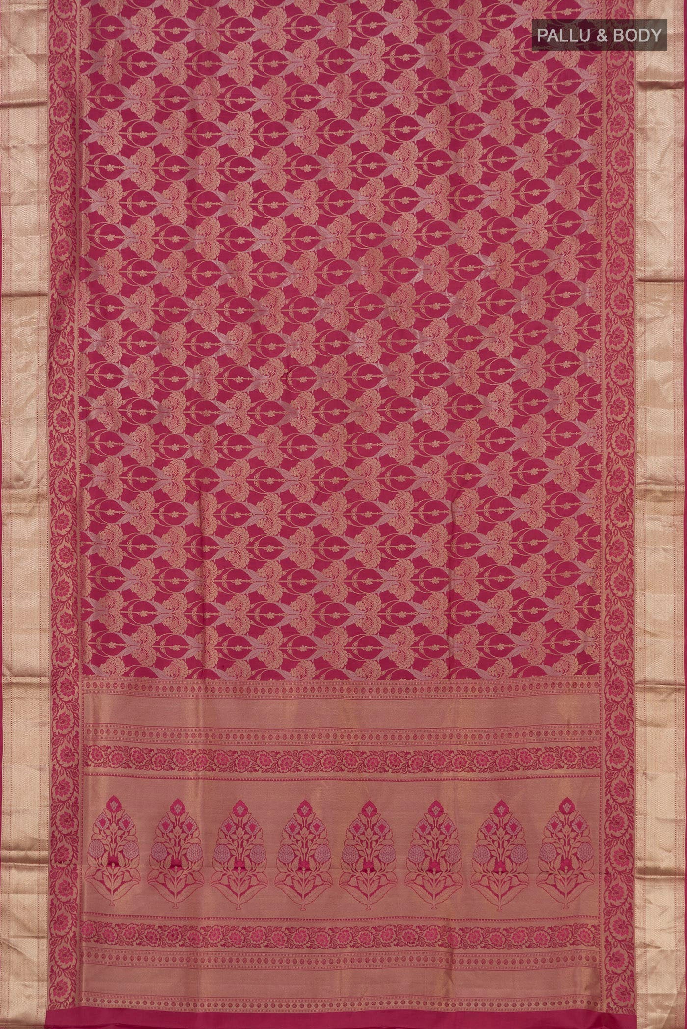 Pink Soft Silk Saree - Image 5