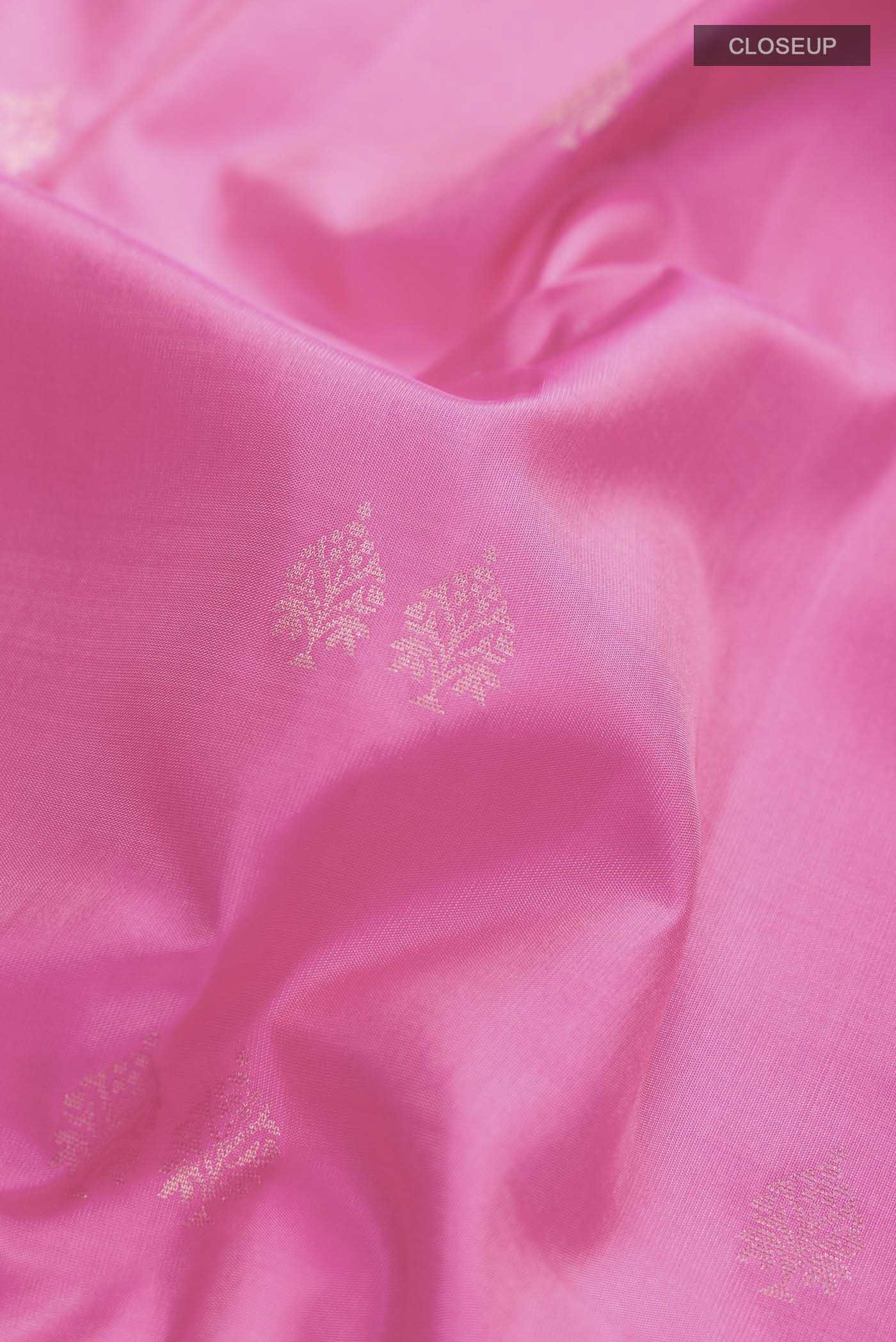 Pink Soft Silk Saree - Image 2