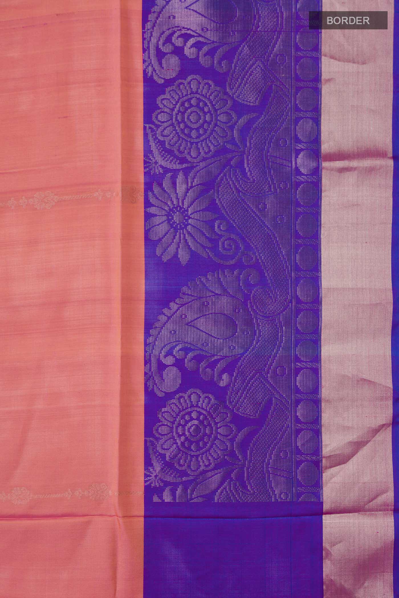 Pink Soft Silk Saree - Image 3