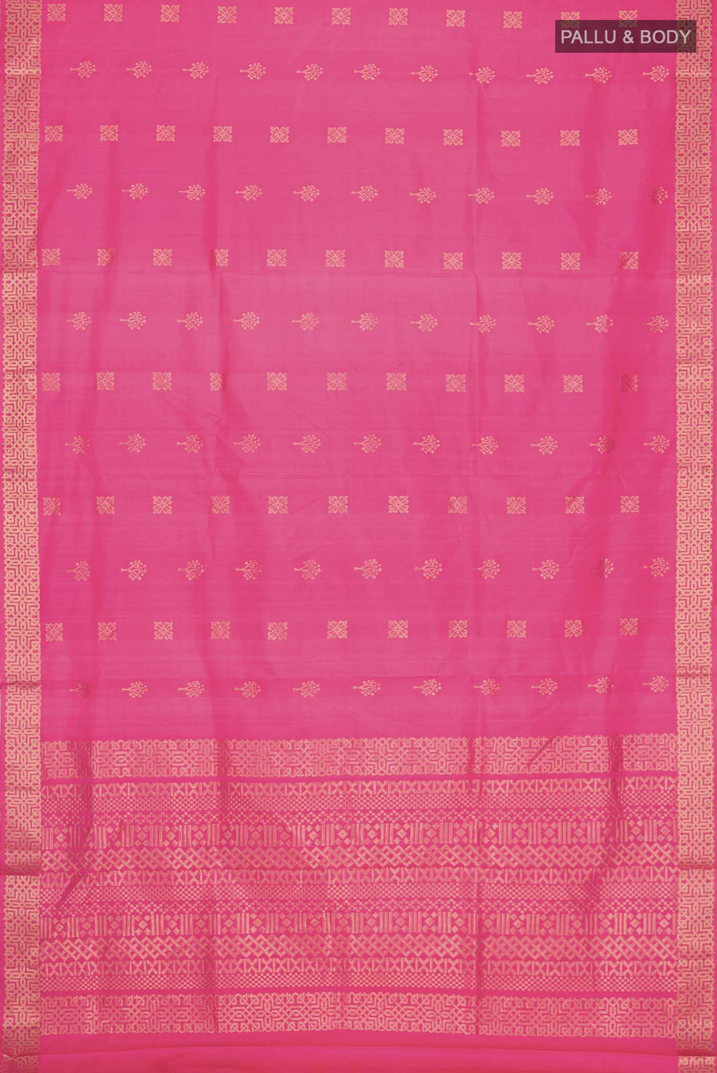 Pink Soft Silk Saree - Image 6