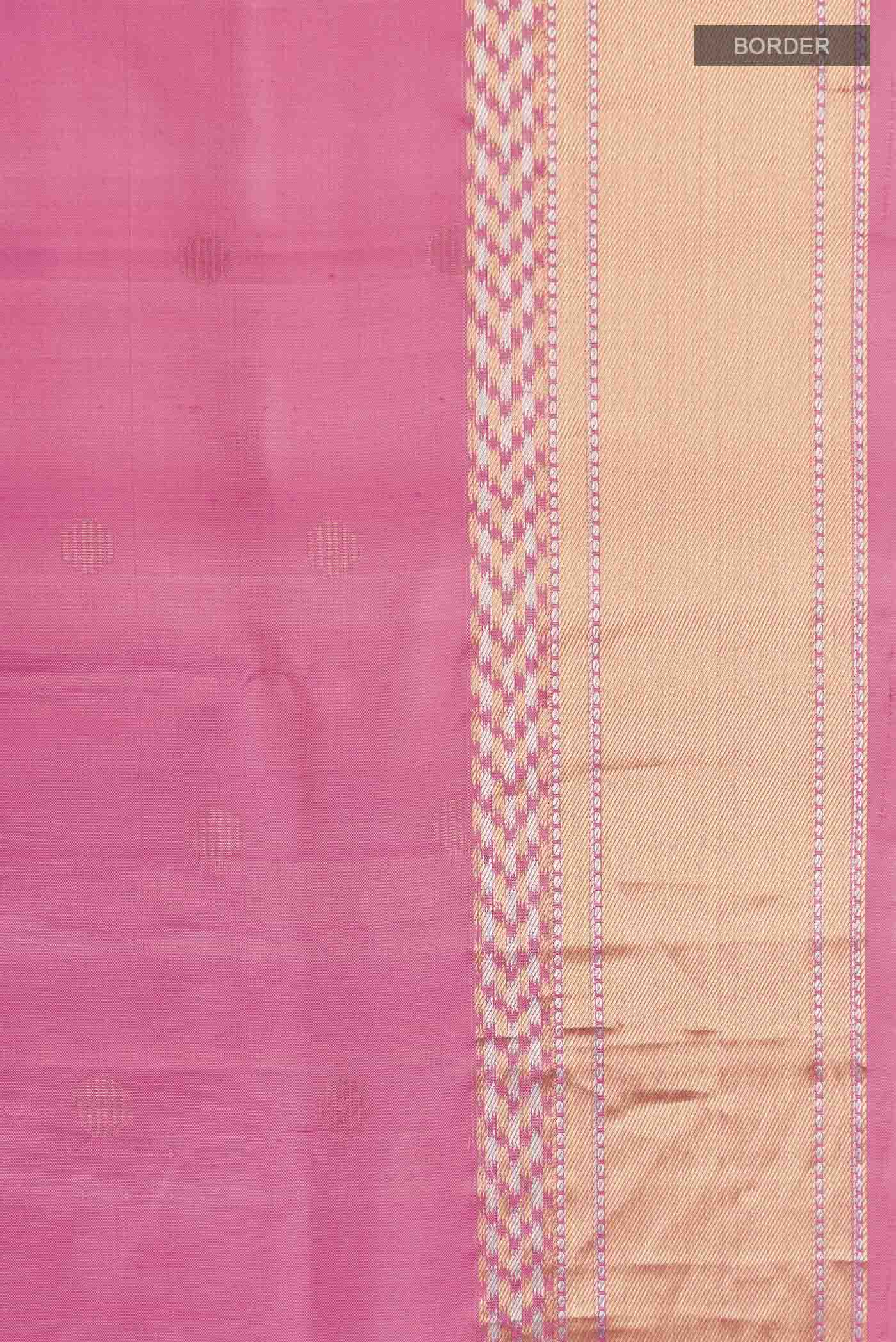 Pink Soft Silk Saree - Image 3