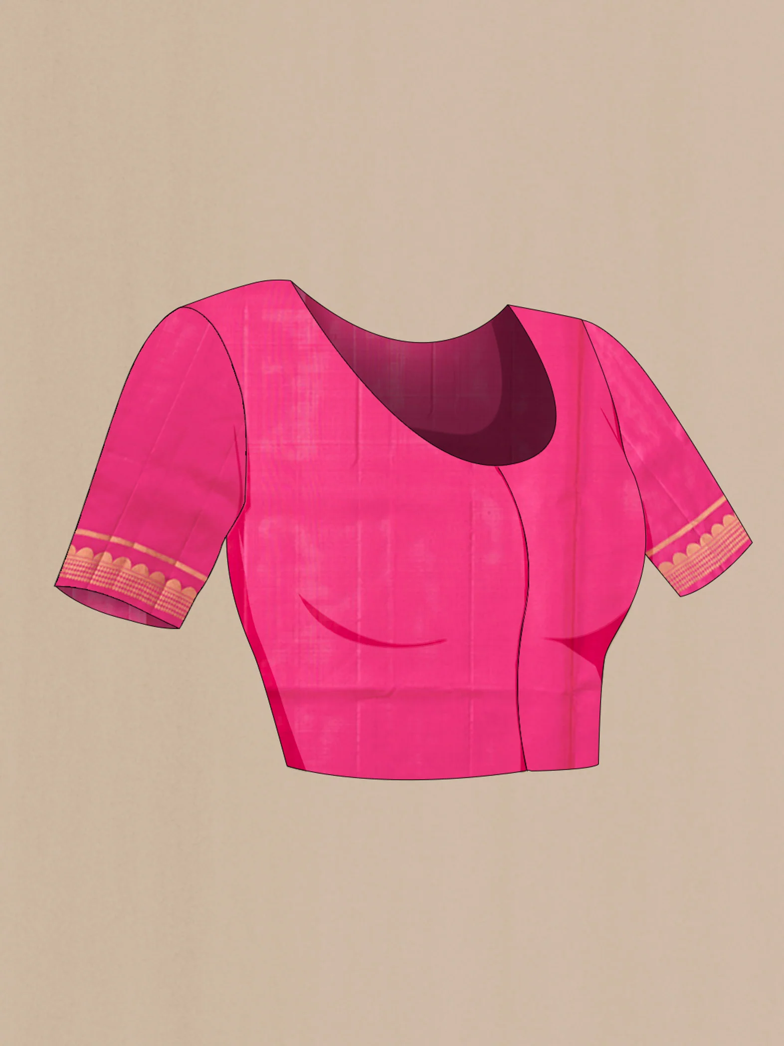 Pink Soft Silk Saree - Image 5