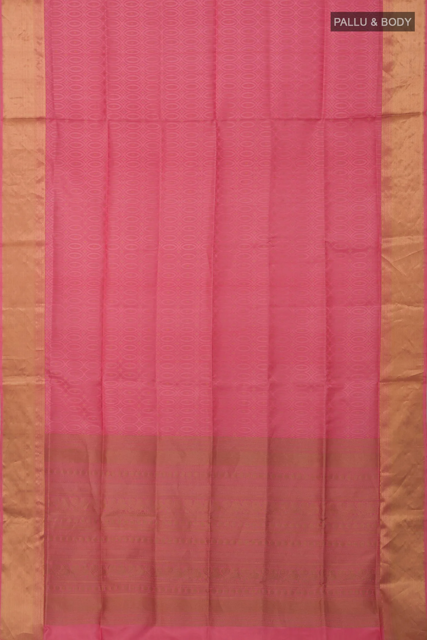 Rose pink Soft Silk Saree - Image 5