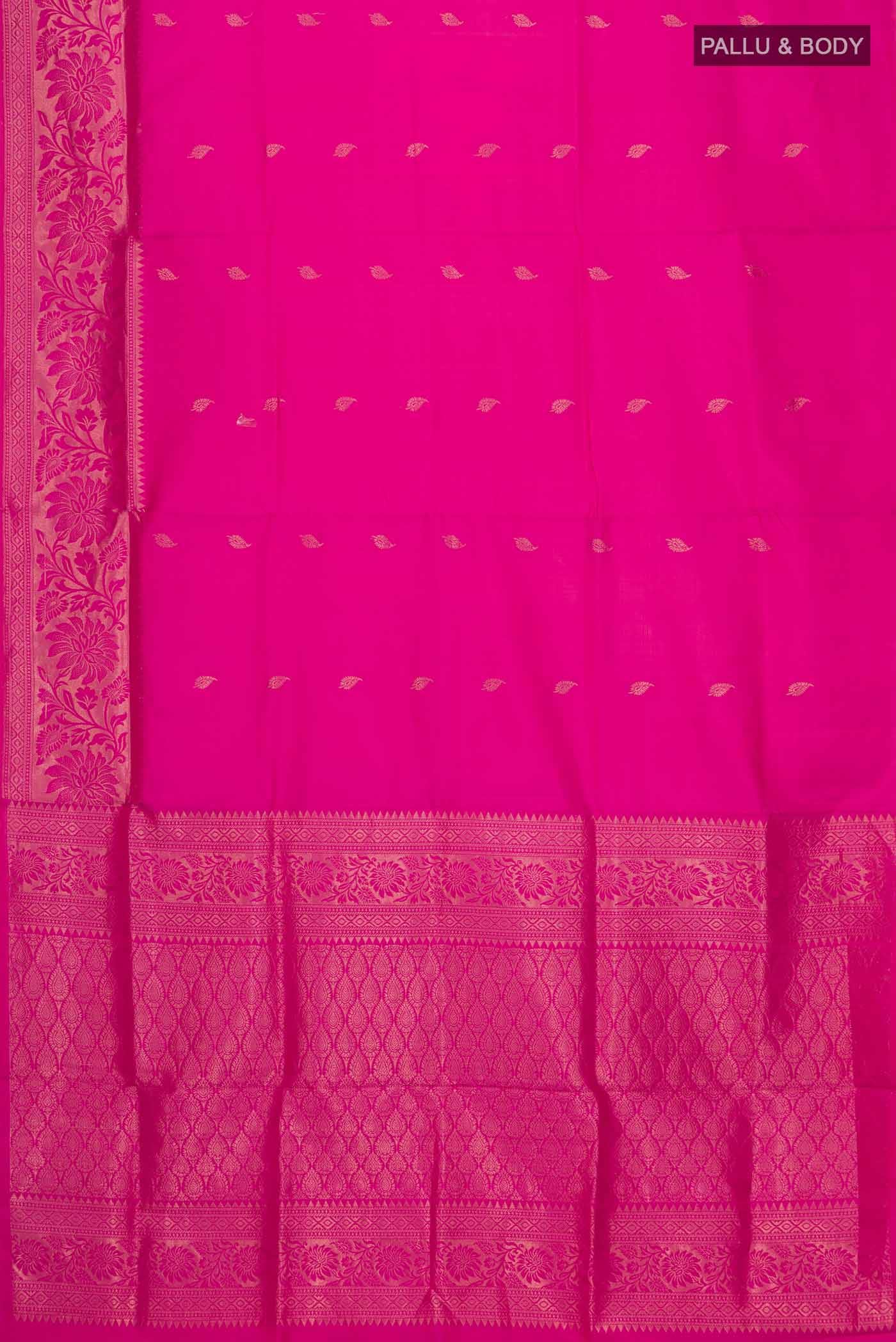 Pink Soft Silk Saree - Image 3