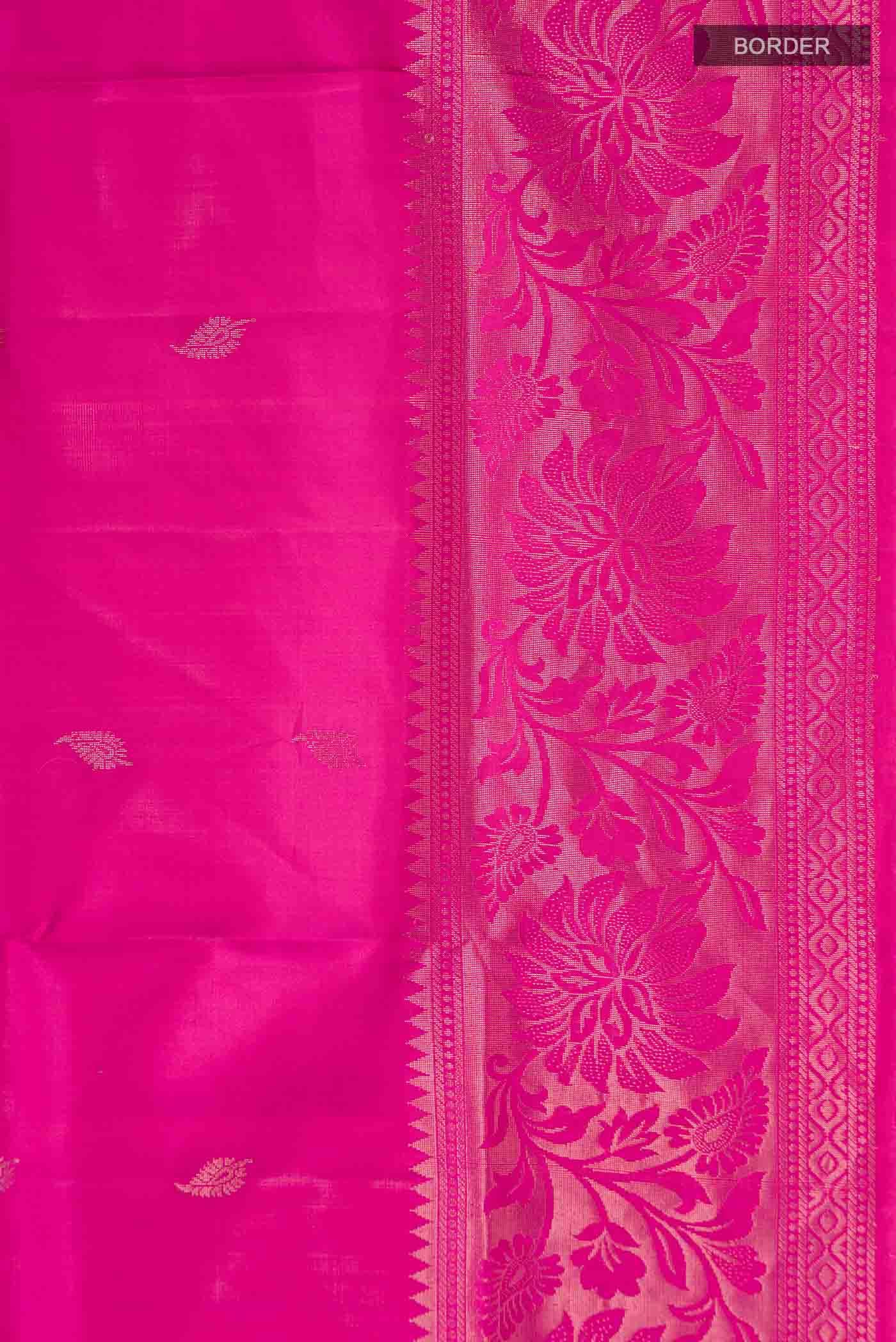 Pink Soft Silk Saree - Image 4