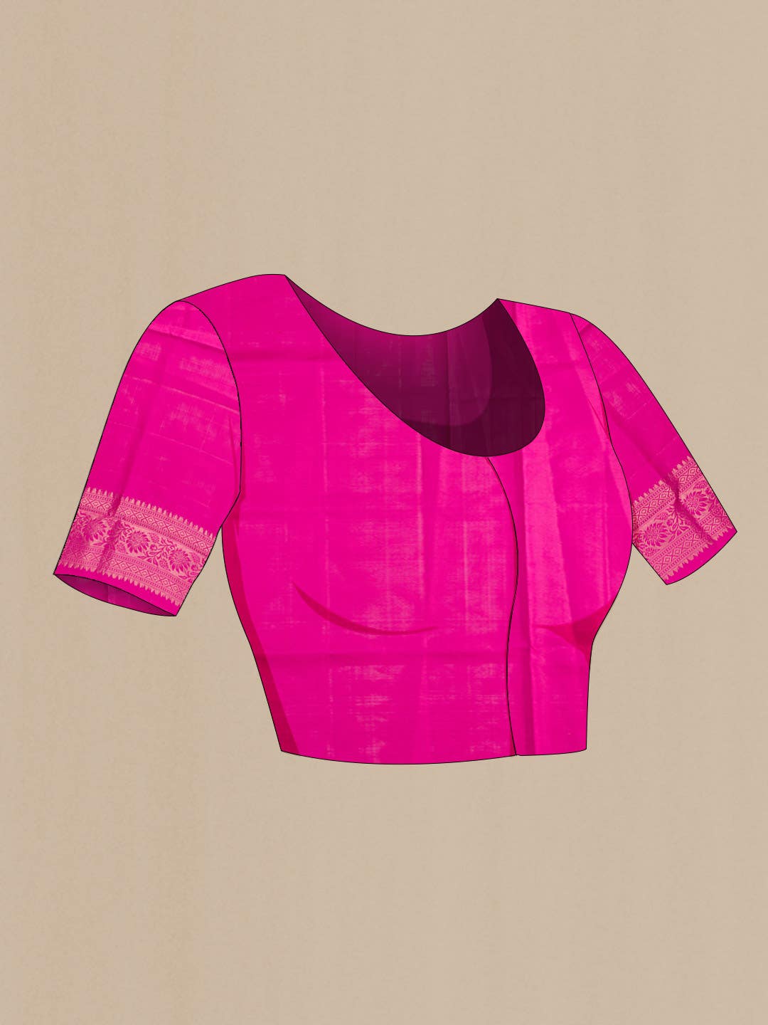 Pink Soft Silk Saree - Image 5