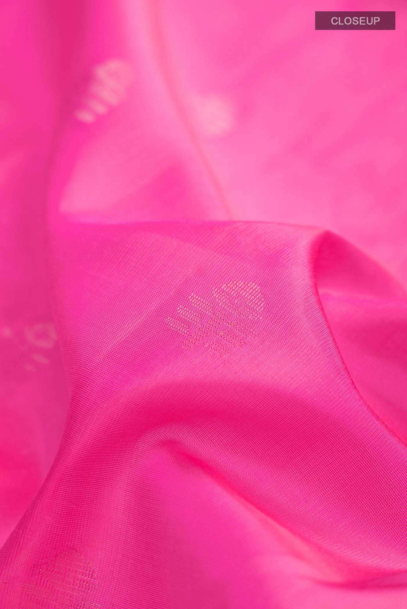 Pink Soft Silk Saree - Image 2