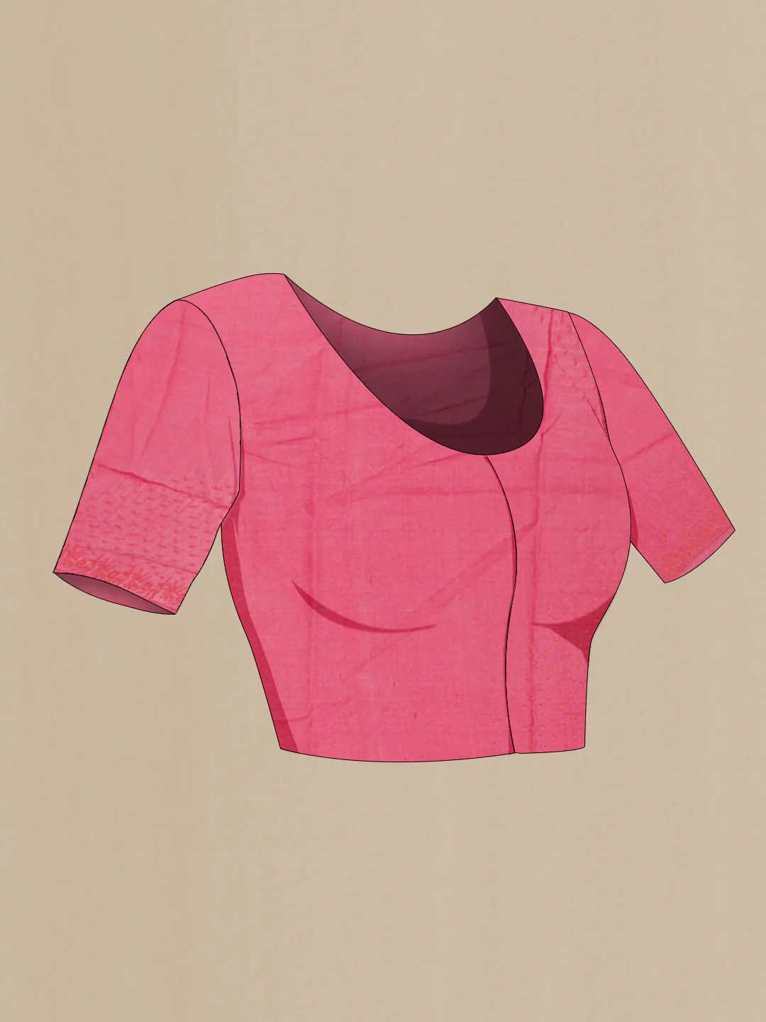 Pink Tussar Silk Saree - Image 2