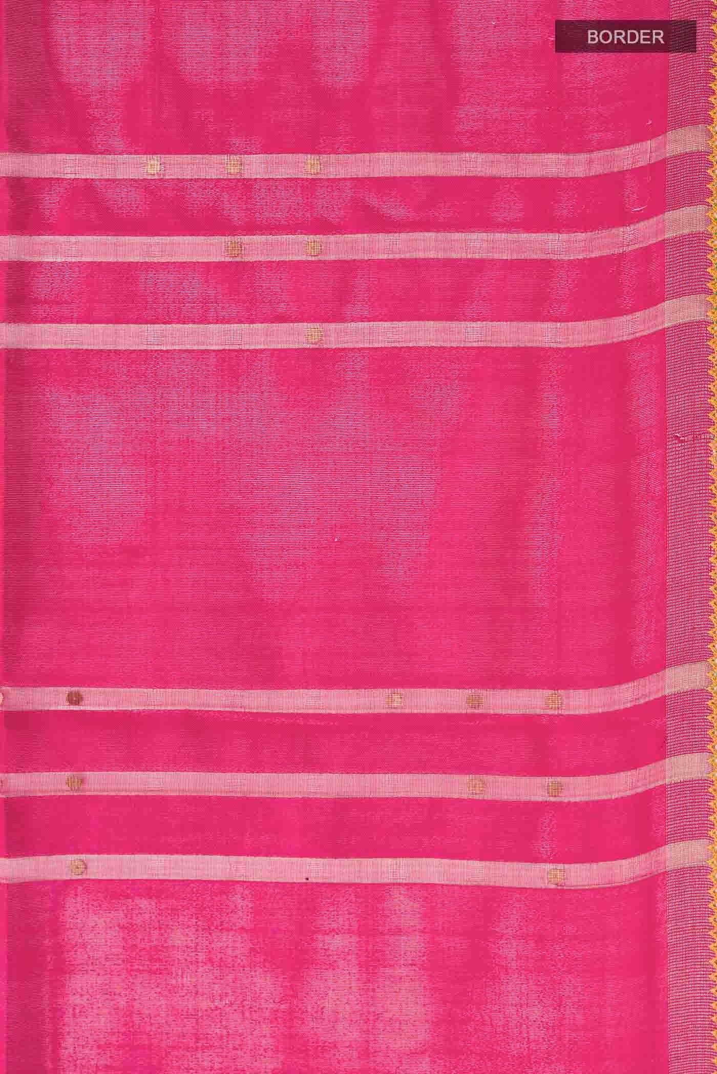 Pink Tussar Silk Saree - Image 3