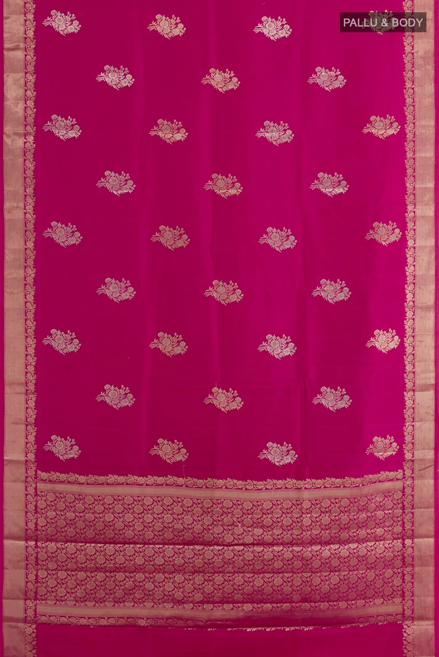 Rani Pink Banarasi Raw Silk Saree - Image 3