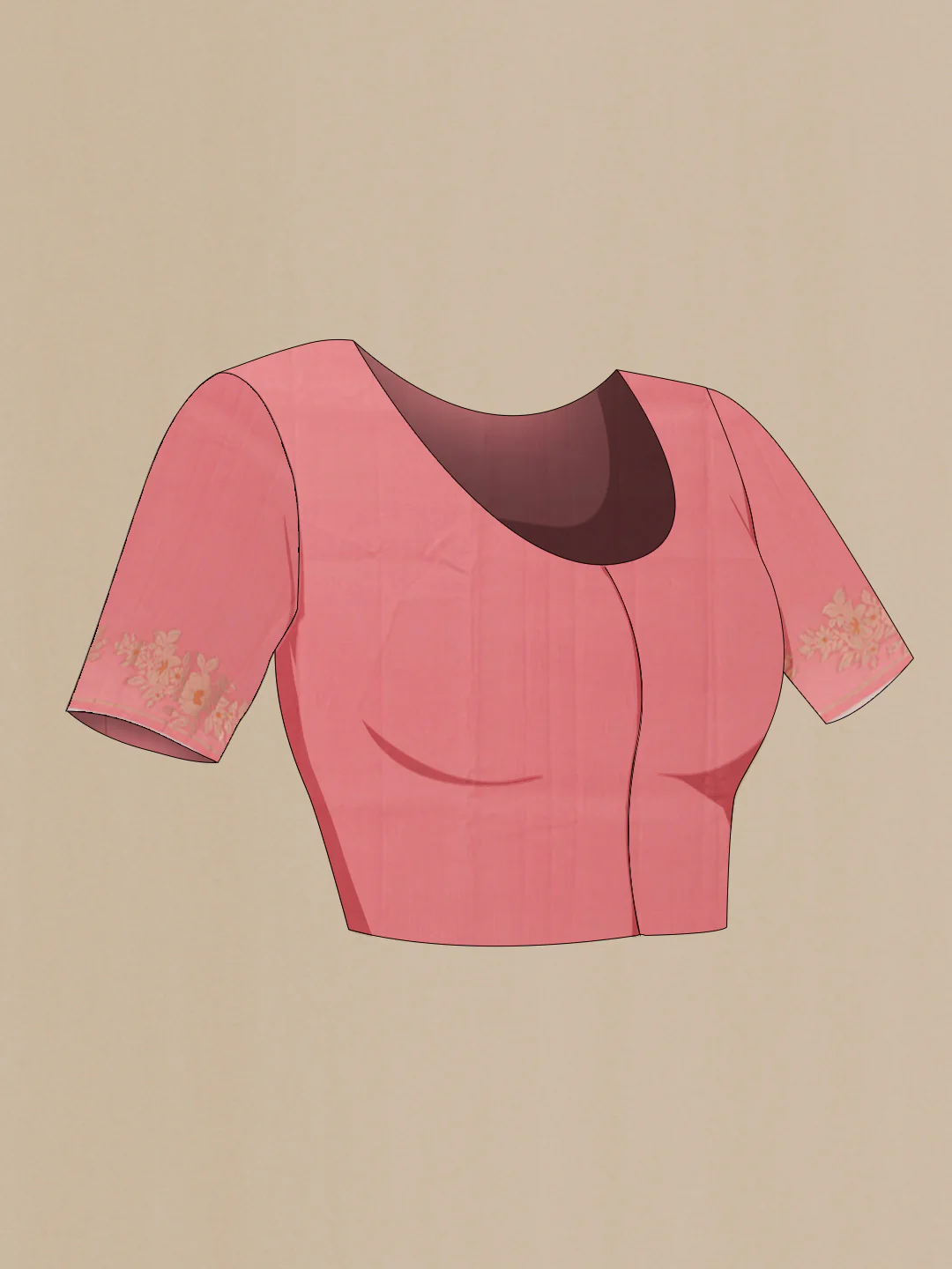 Rose pink Banarasi Raw Silk Saree - Image 2