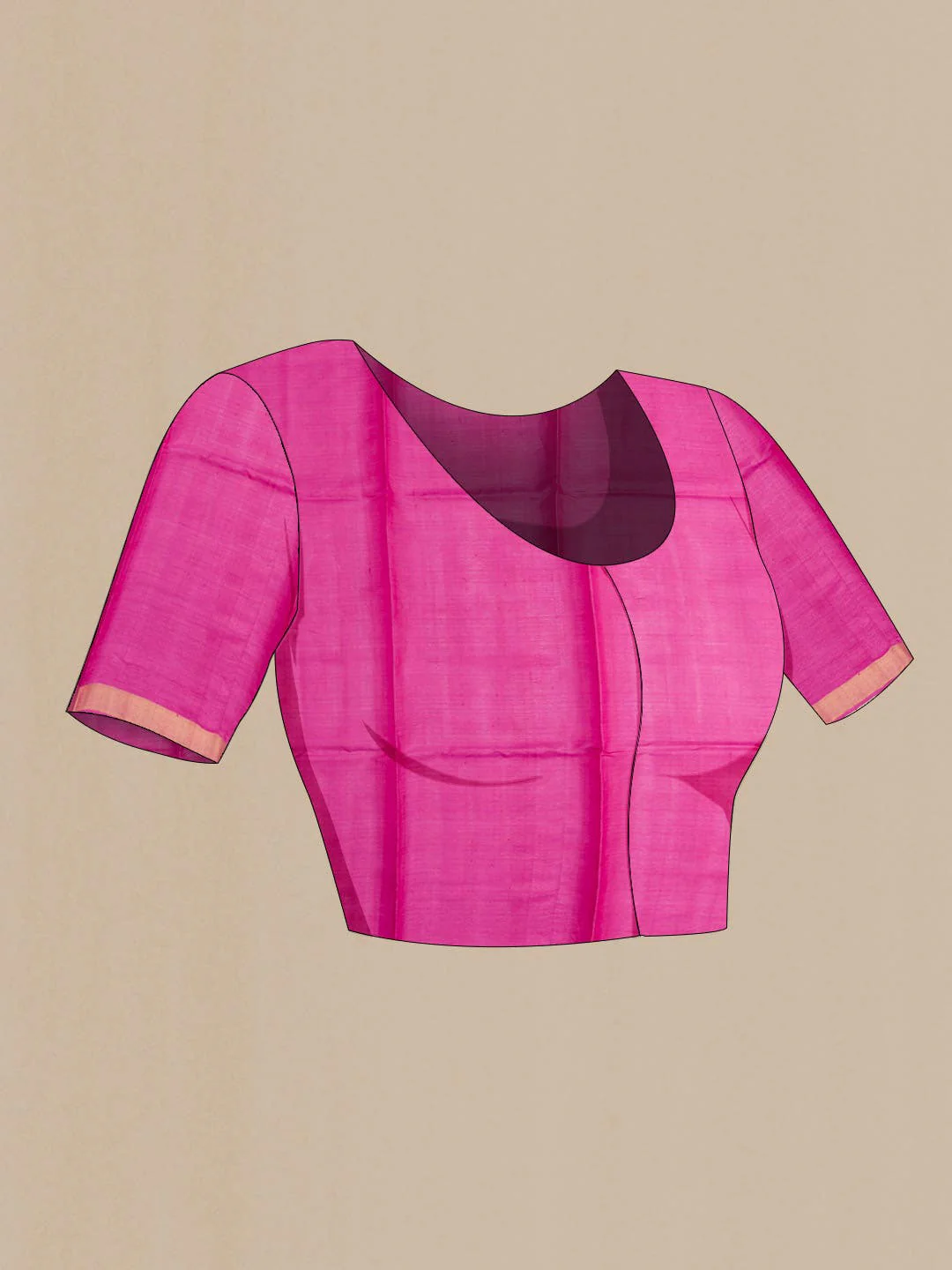 Pink Tussar Silk Saree - Image 5