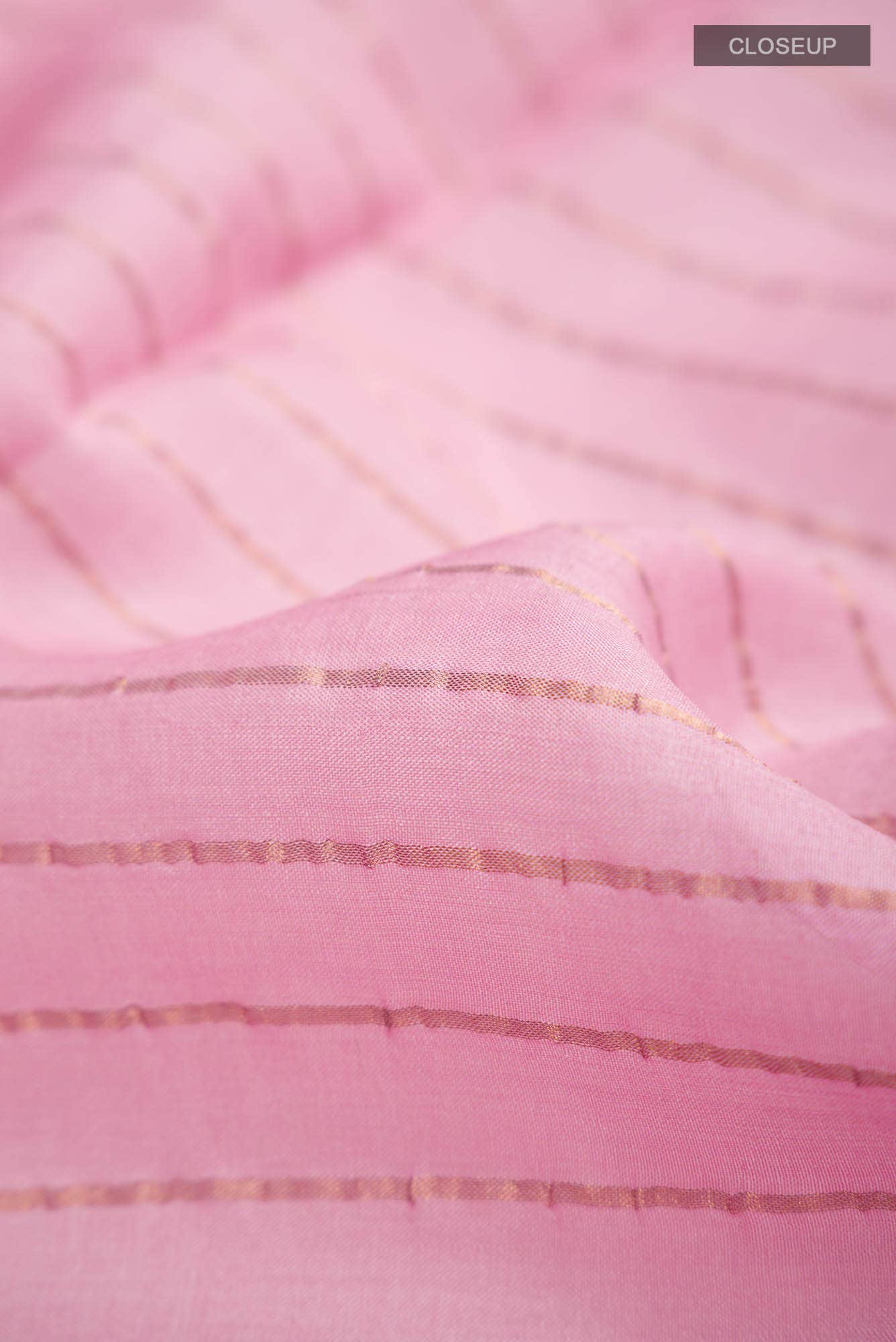 Pink Tussar Silk Saree - Image 2