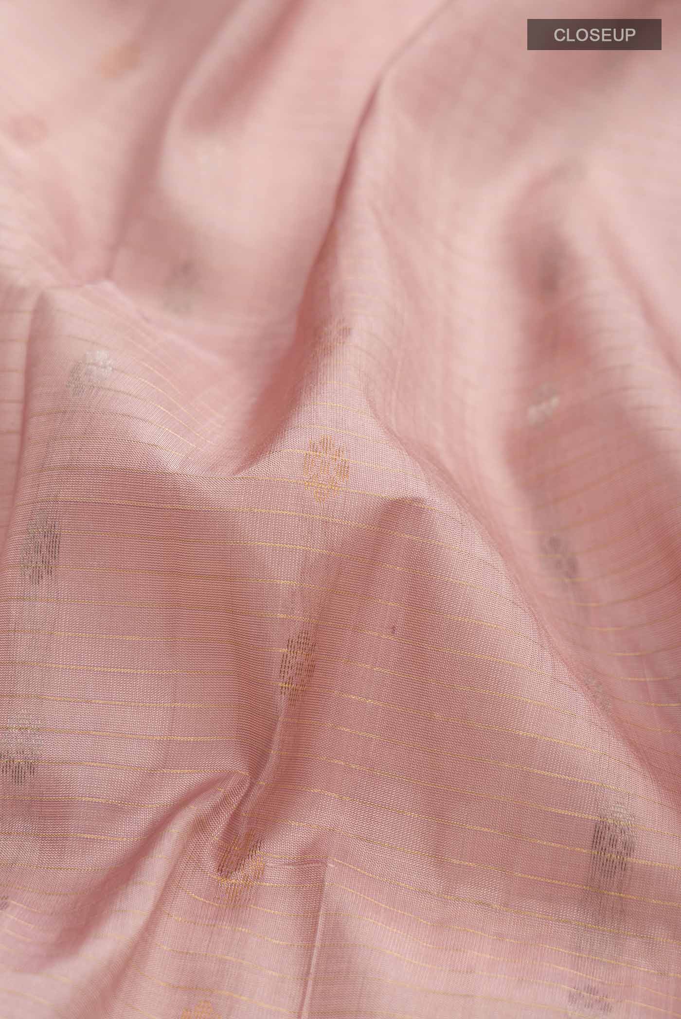 Rose Gold Uppada Silk Saree - Image 2