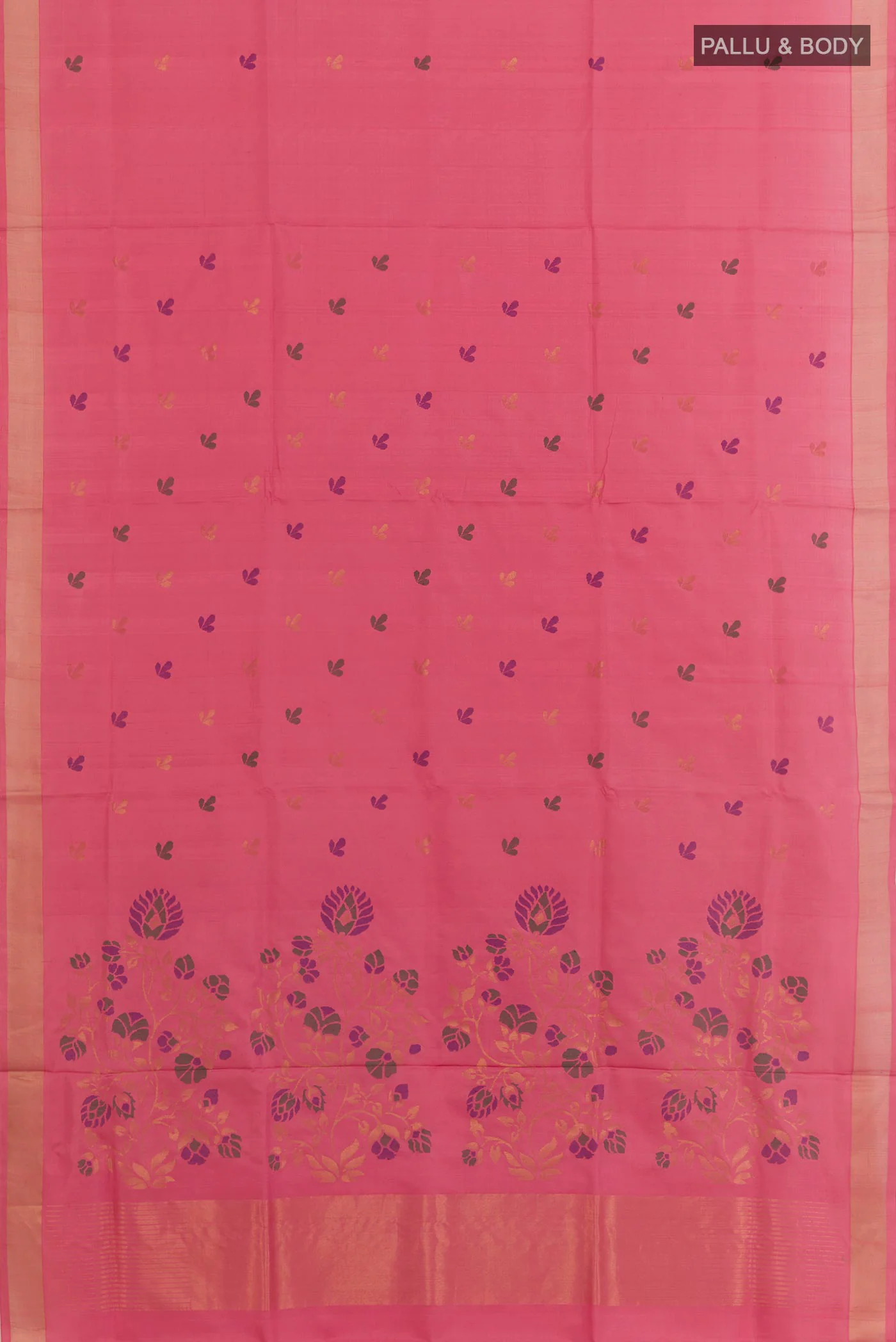 Pink Uppada Silk Saree - Image 3