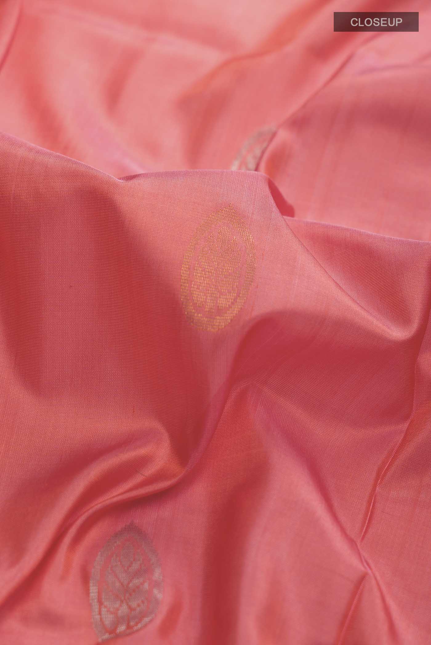 Coral Uppada Silk Saree - Image 2