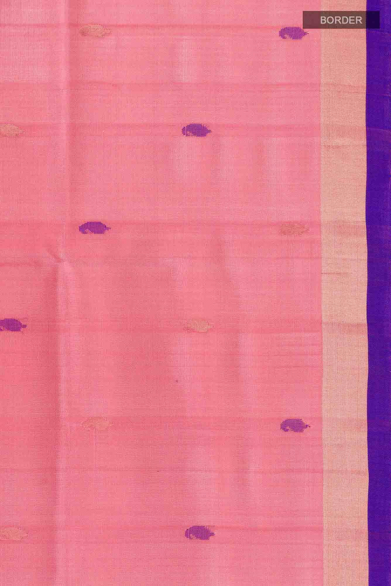Pink Uppada Silk Saree - Image 5
