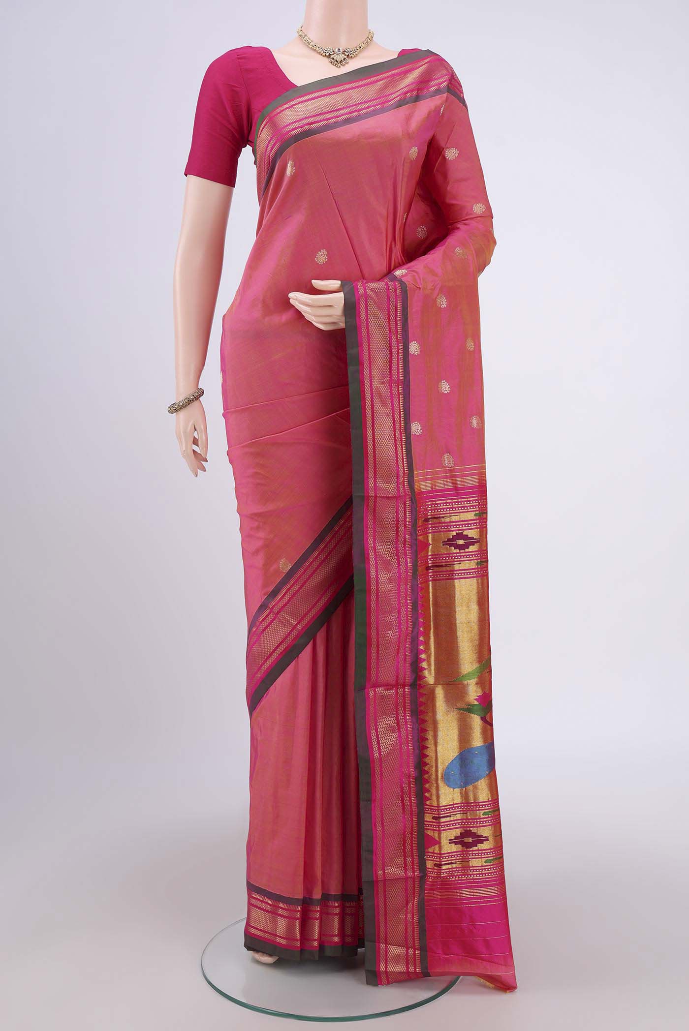 Multi Color Paithani Silk Saree