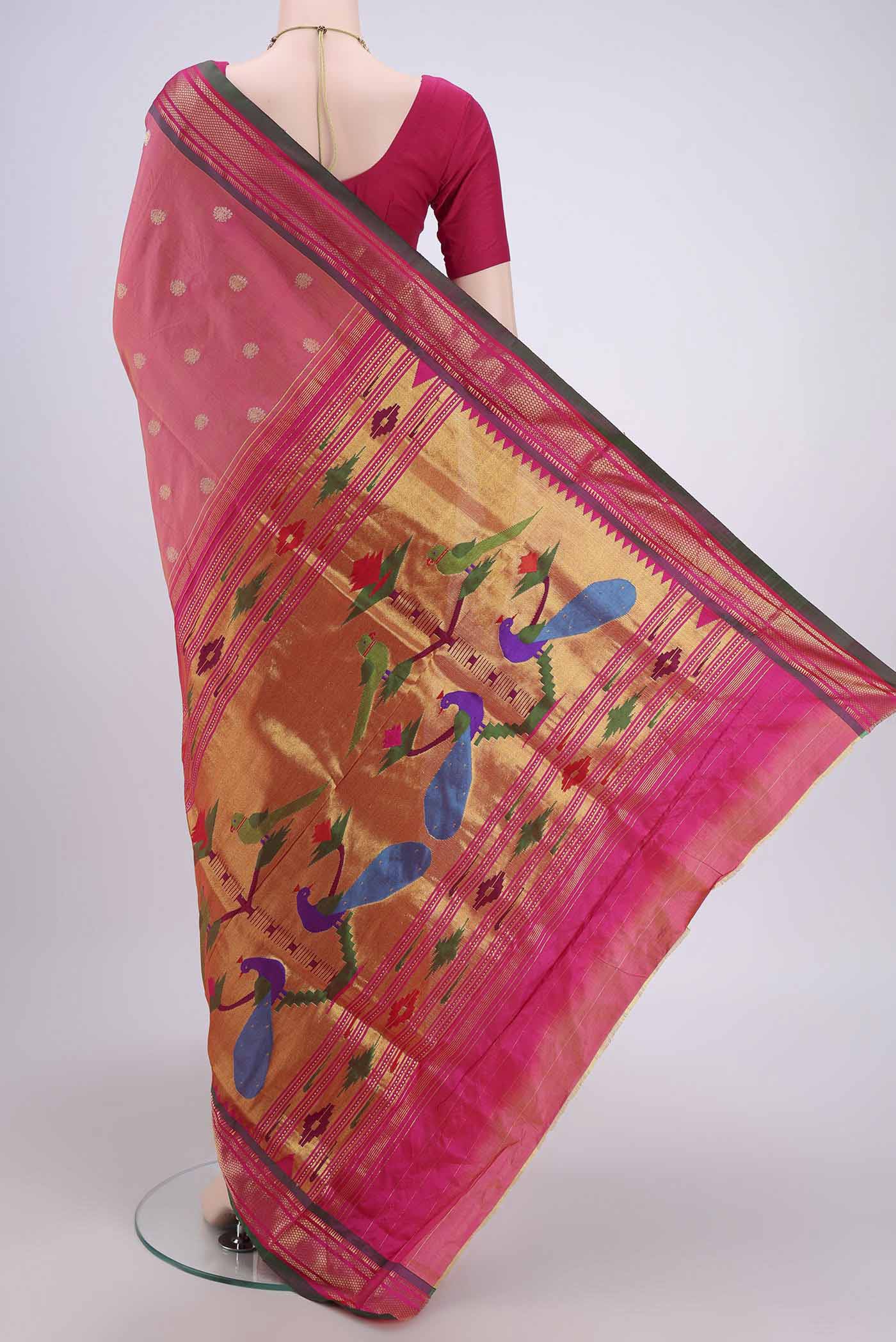 Multi Color Paithani Silk Saree - Image 3