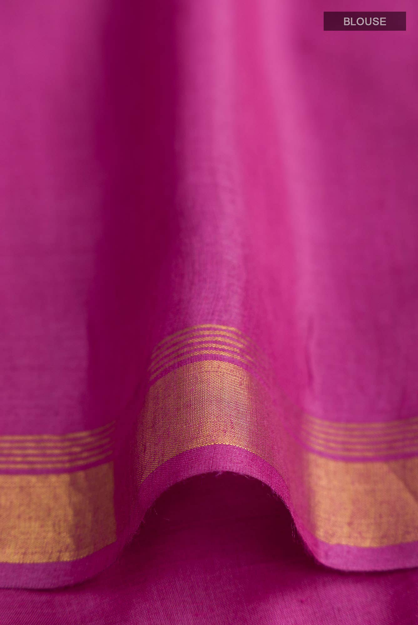 Pisces in Paris-Magenta Bhagalpuri Tussar Silk Saree - Image 8
